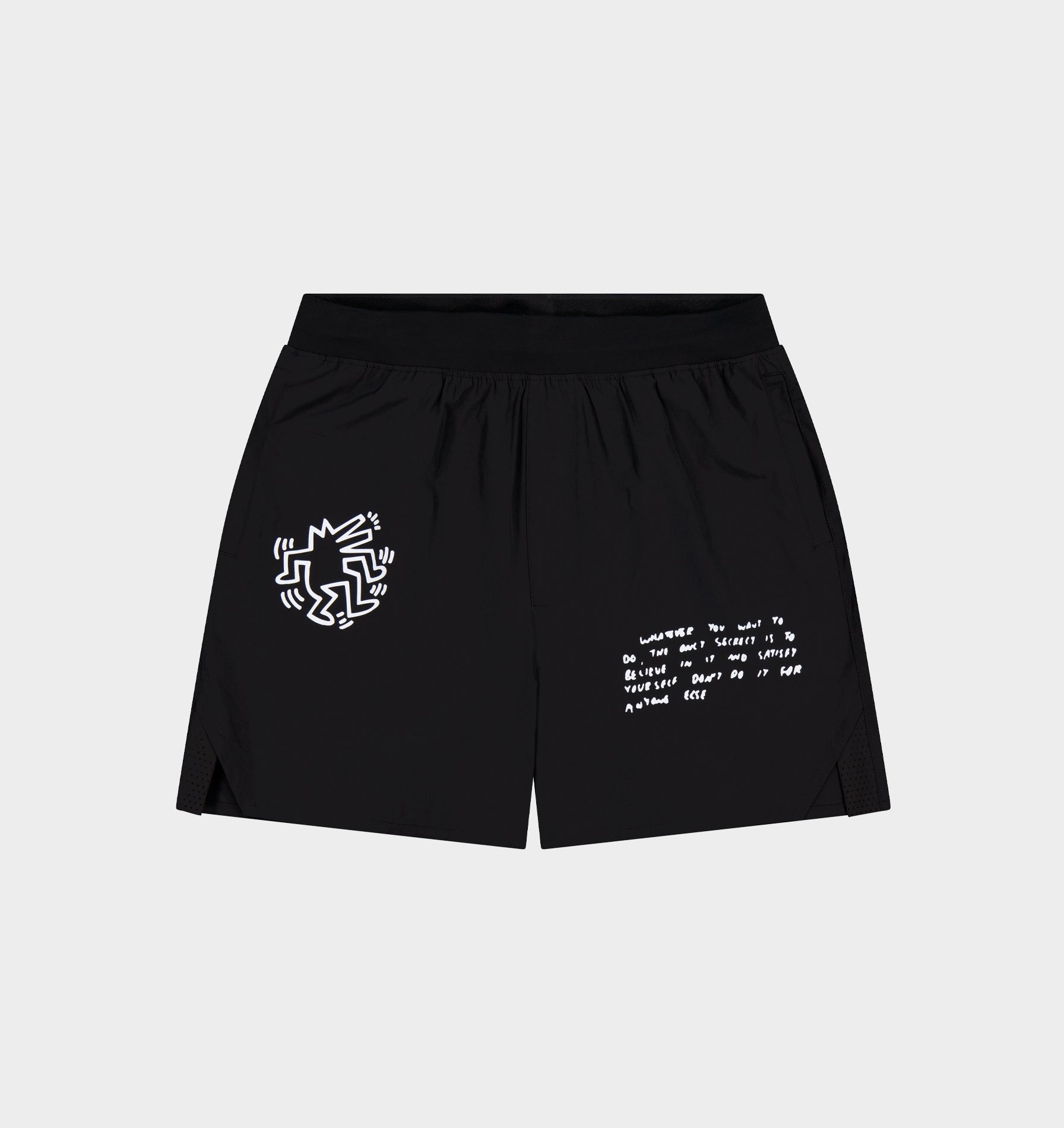 Keith Haring Whatever Active 5 Inch Short - Black