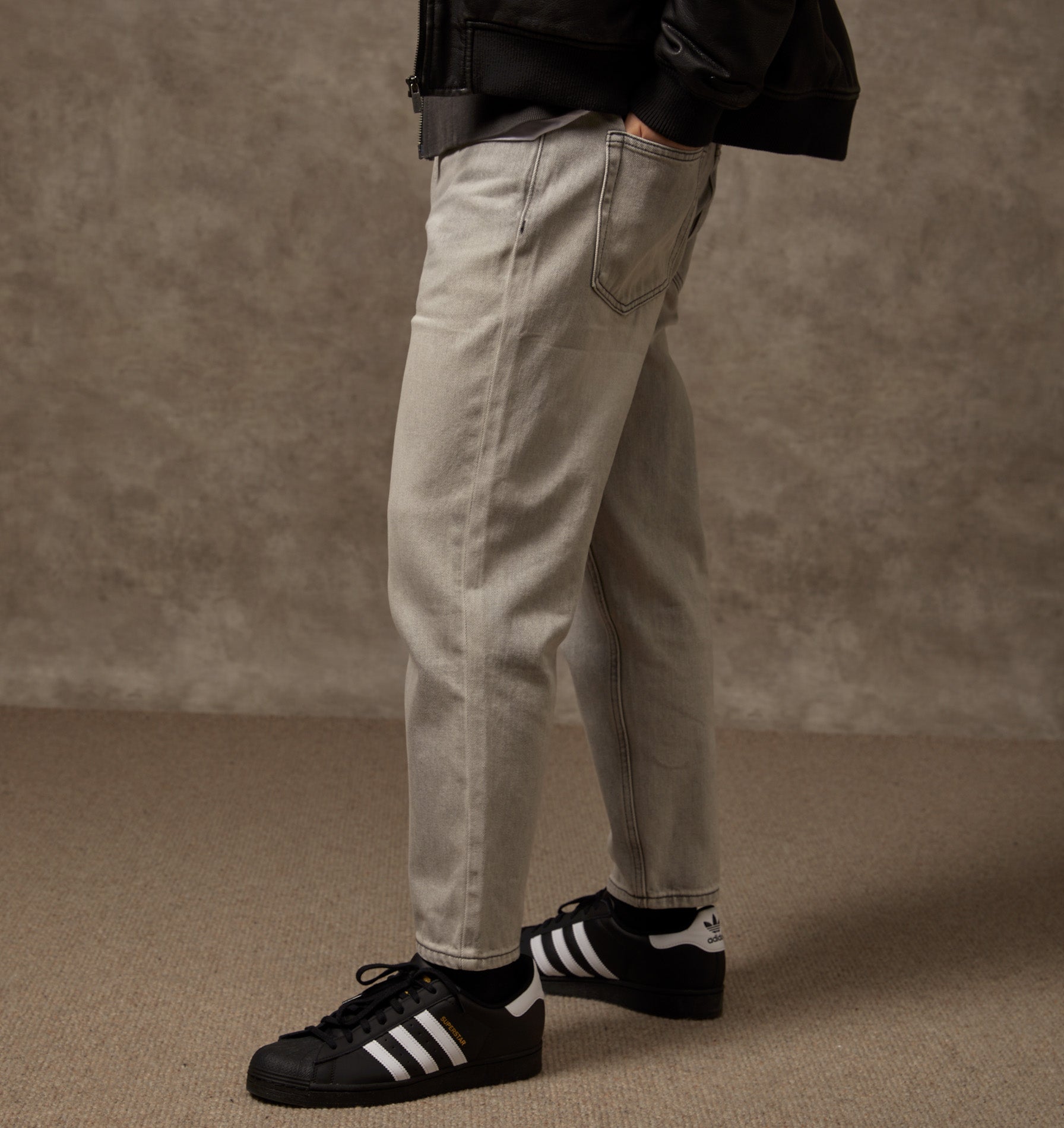 Cropped 90s Denim - Concrete