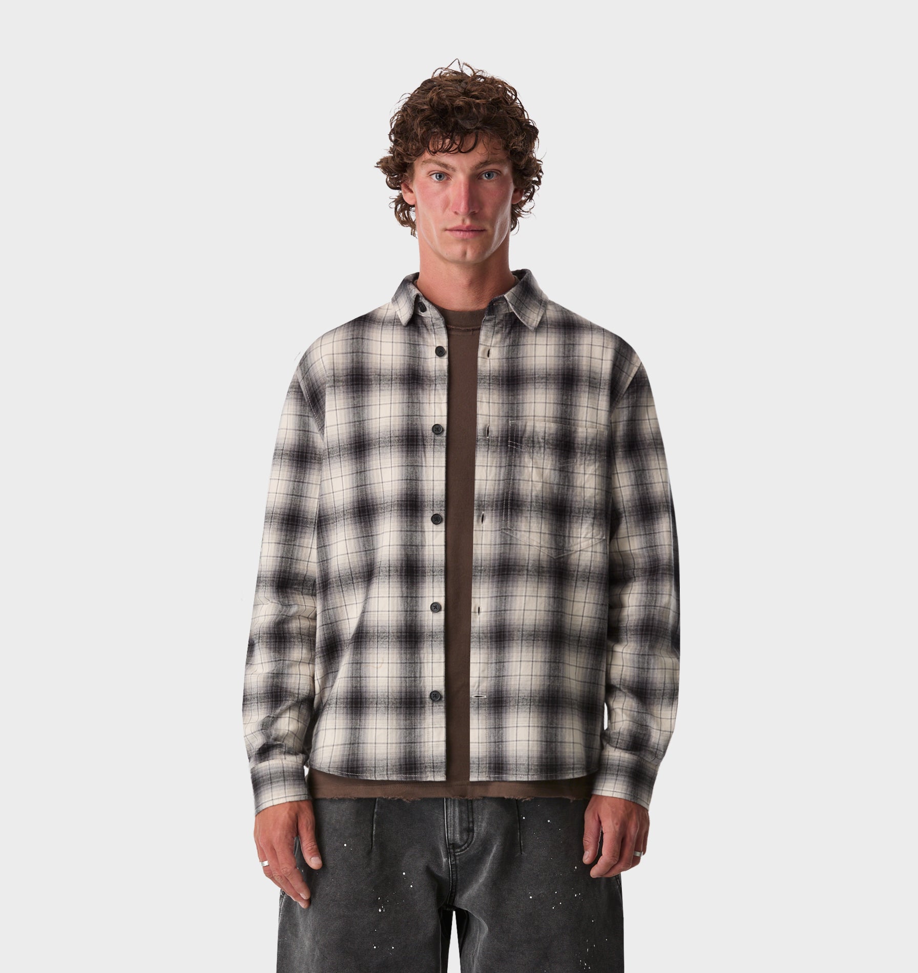 Flannel Shirt - Black/Grey Check