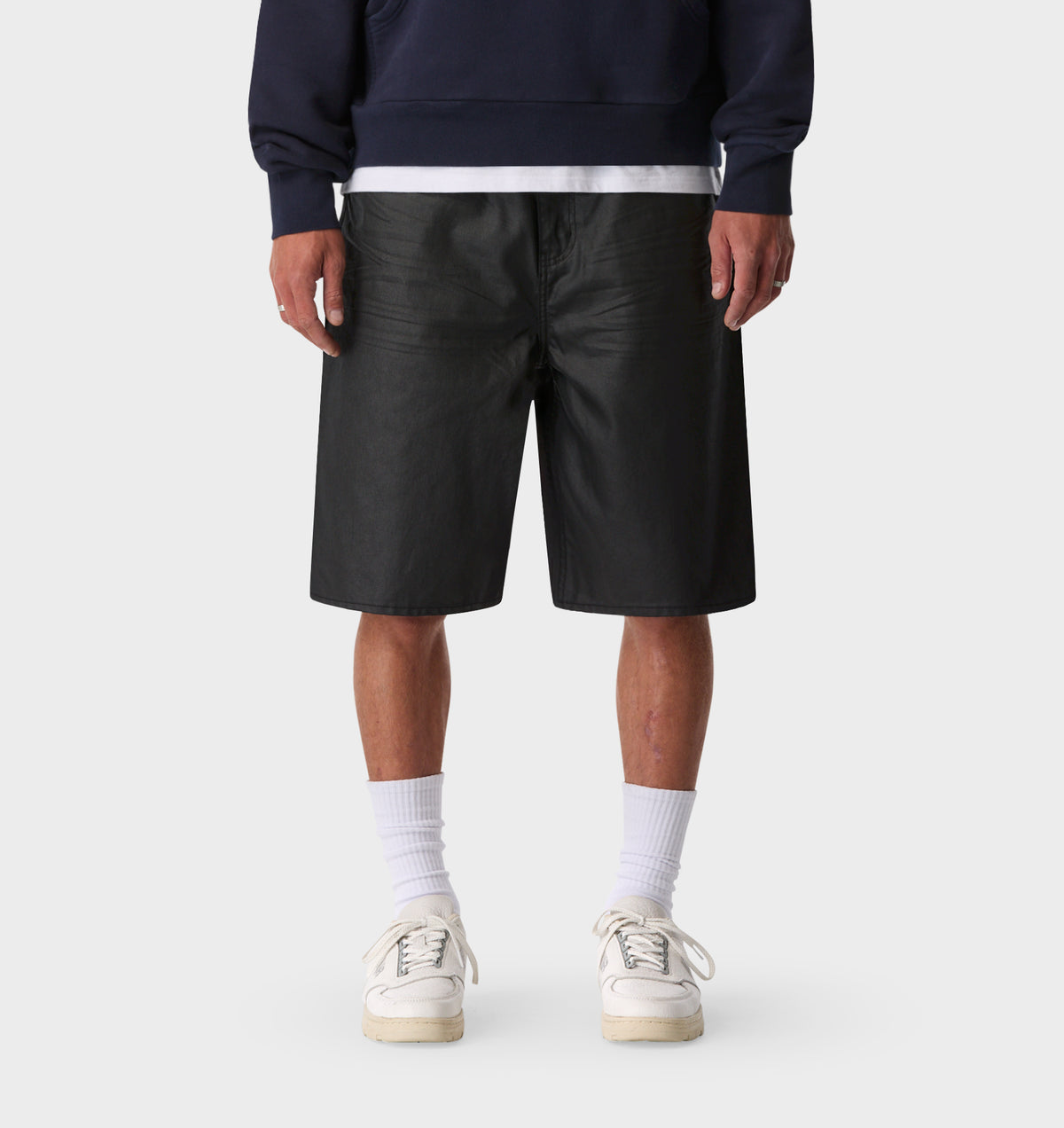 Wyatt Denim Short - Coated Black