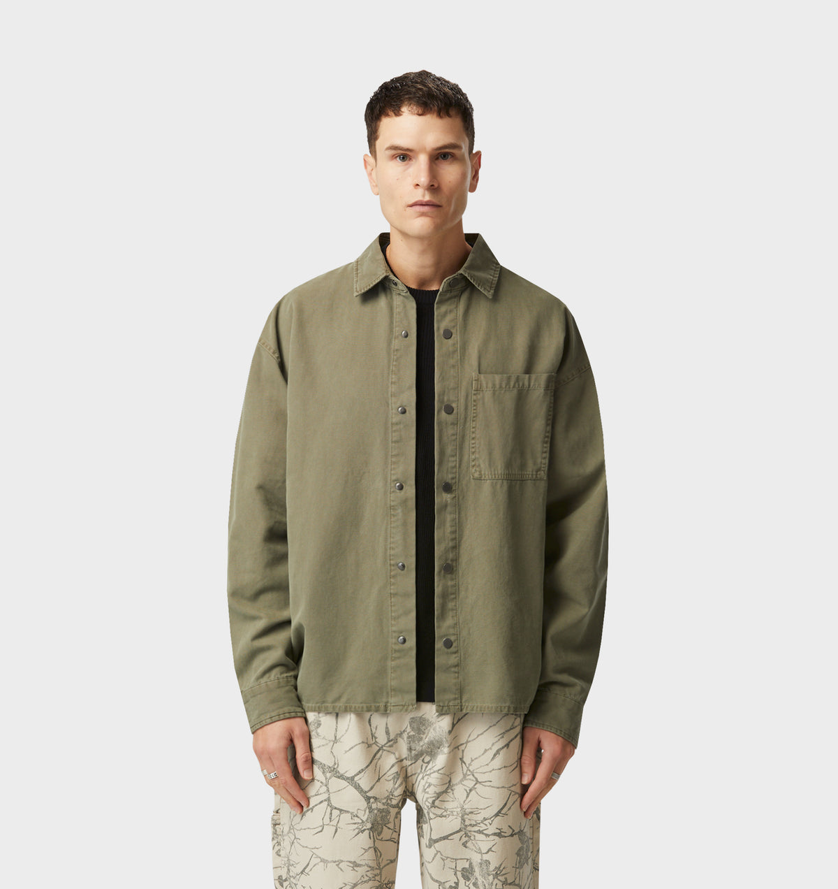 Canvas Overshirt - Washed Moss