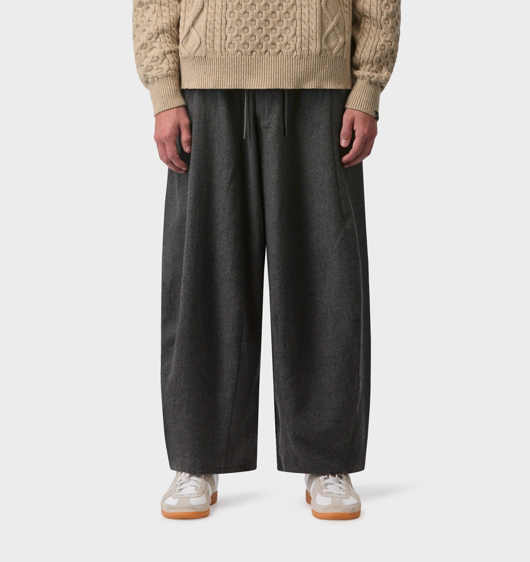 Akashi Wool Pant - Grey Marle