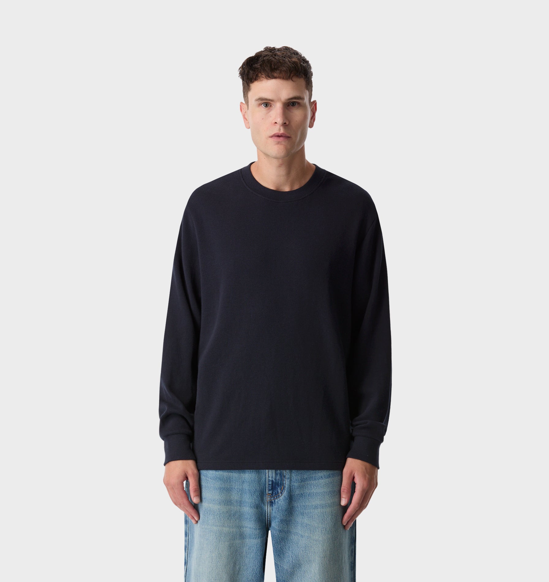 Waffle LS Tee - Midnight Navy | I Love Ugly