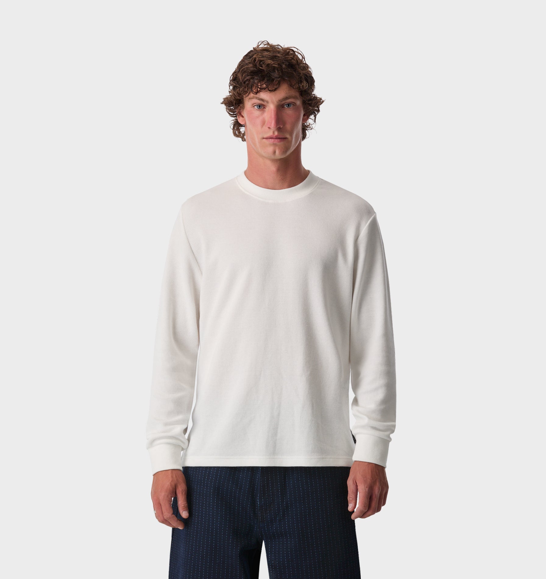 Waffle LS Tee - White | I Love Ugly