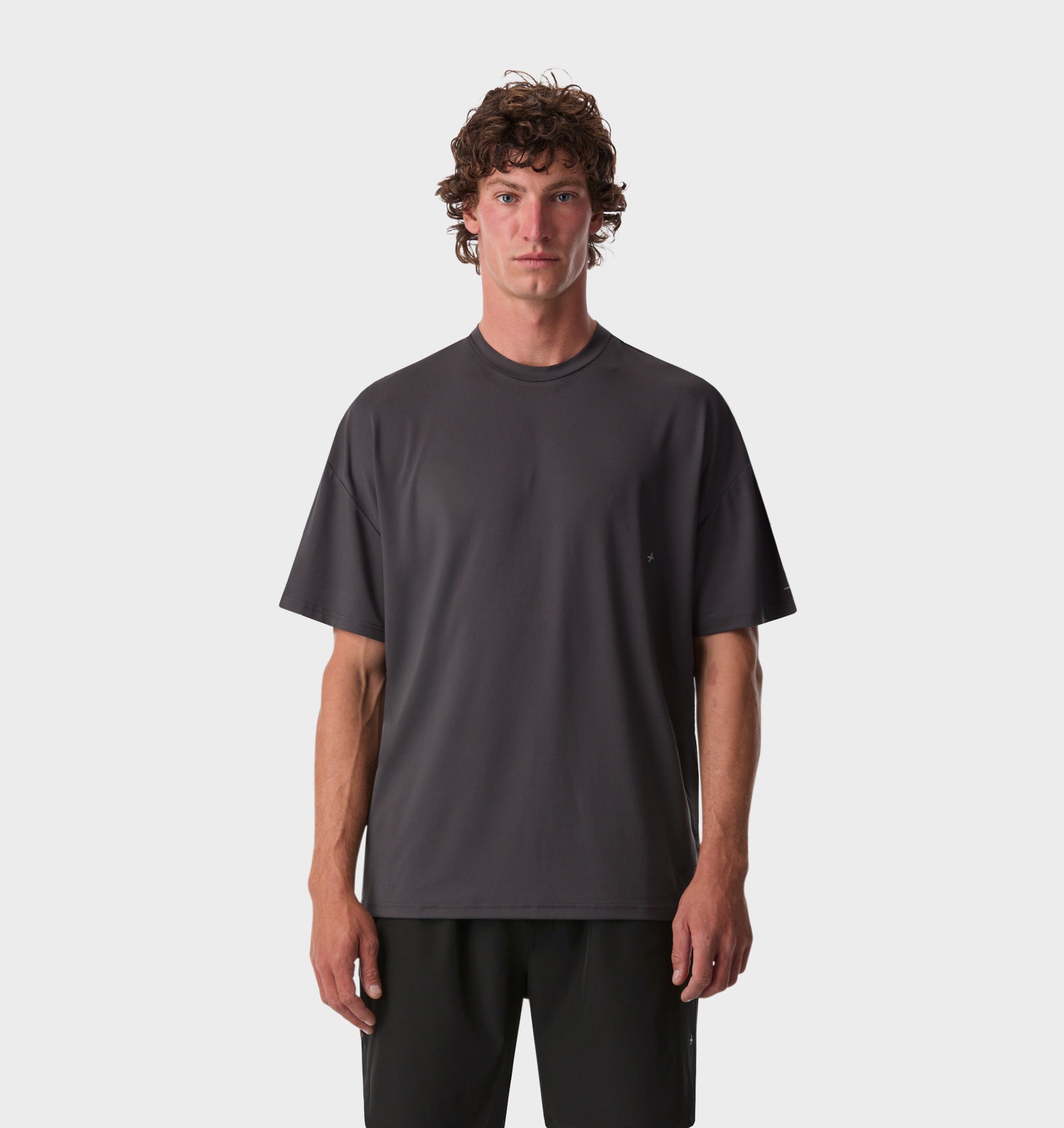 Active Box Tee - Charcoal
