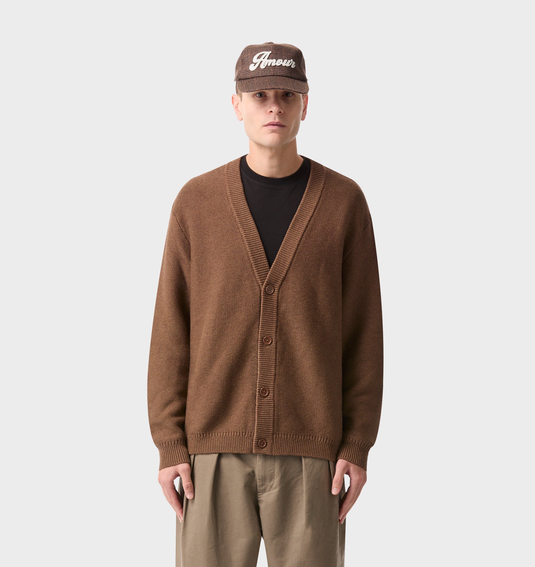 Nelson Cotton Cardigan - Nutmeg