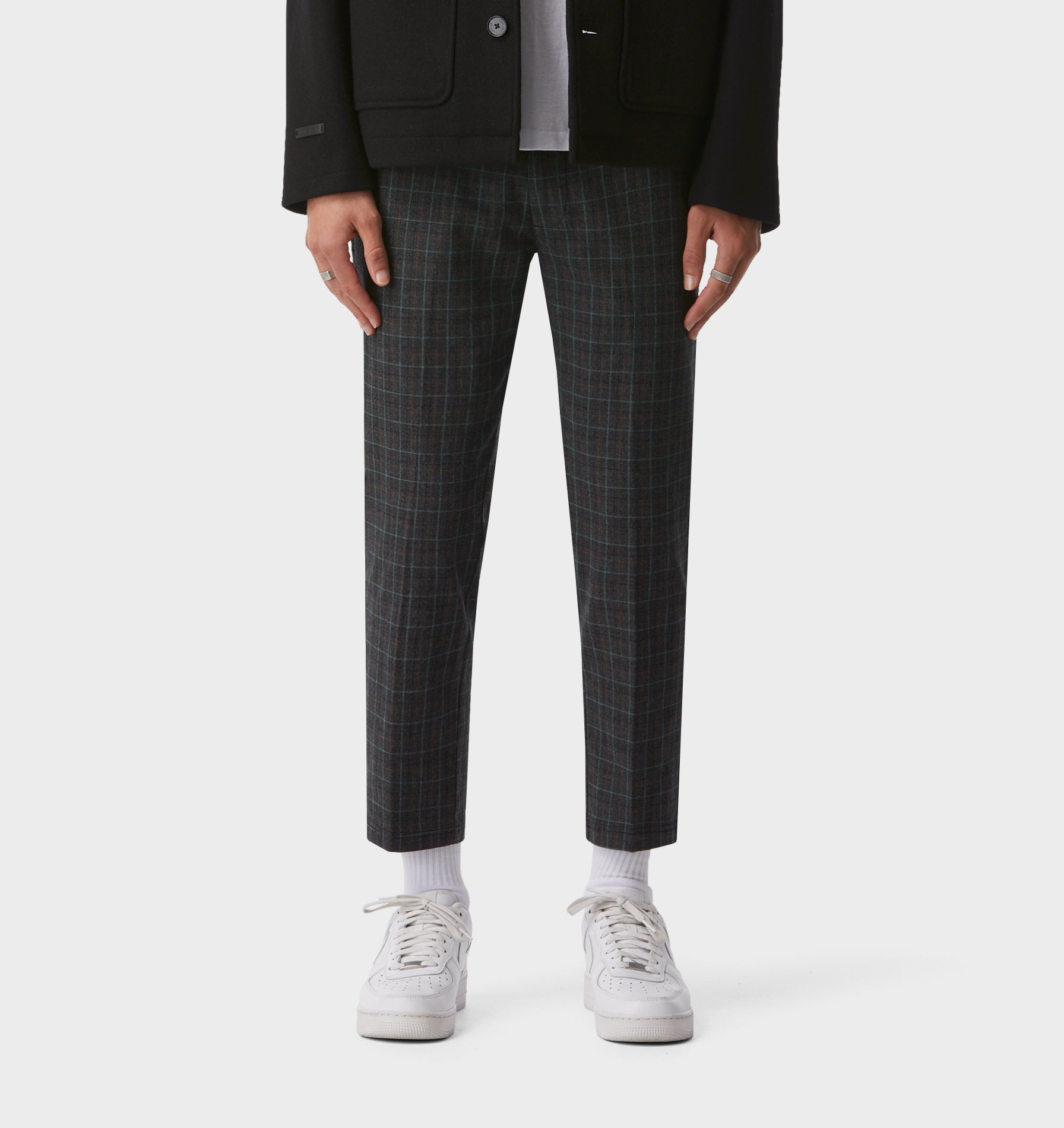 Slim Kobe Pant - Charcoal/Green Check