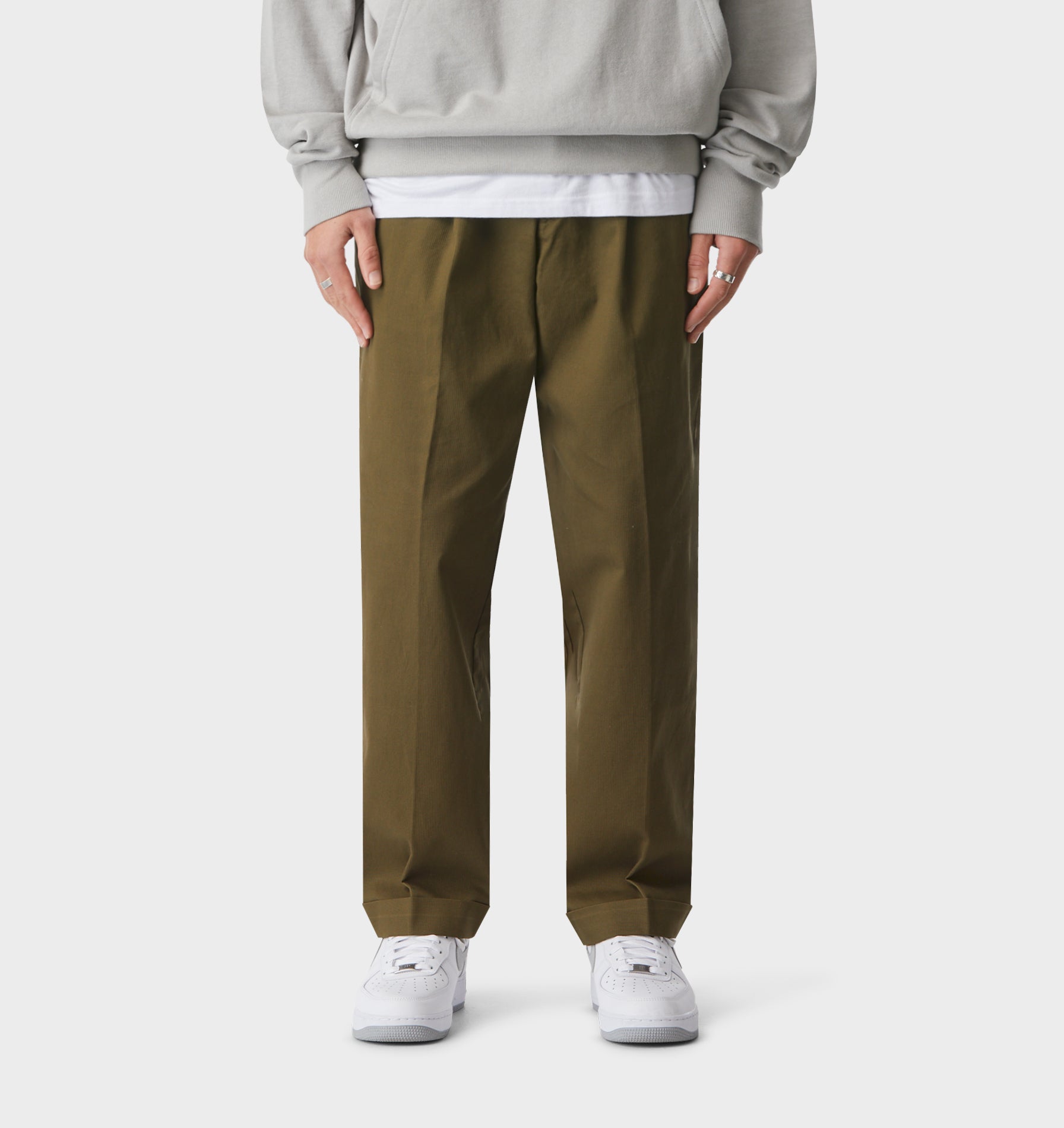 Lea Pleated Pants - Army