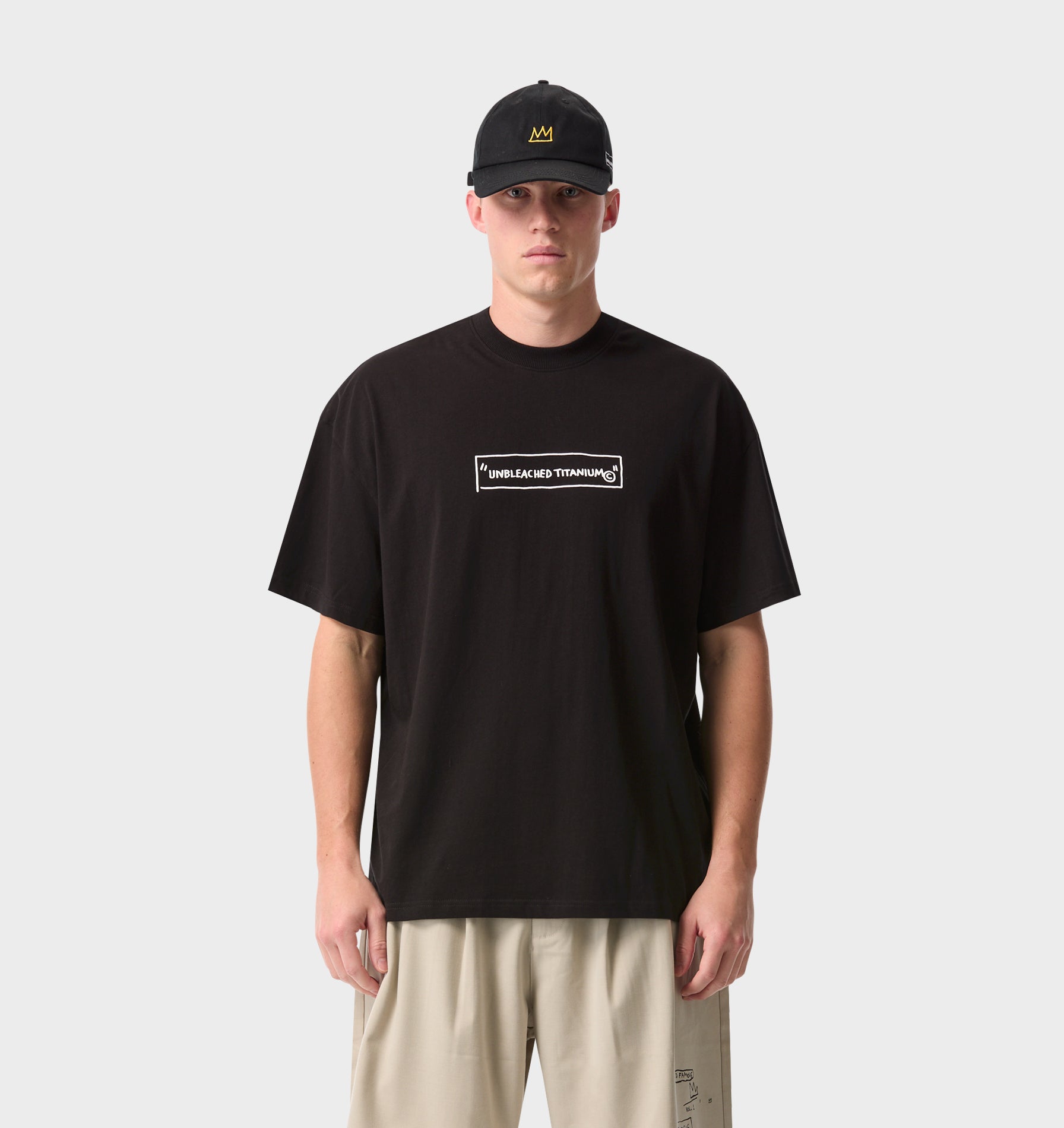 Basquiat Unbleached Box Tee 2.0 - Black