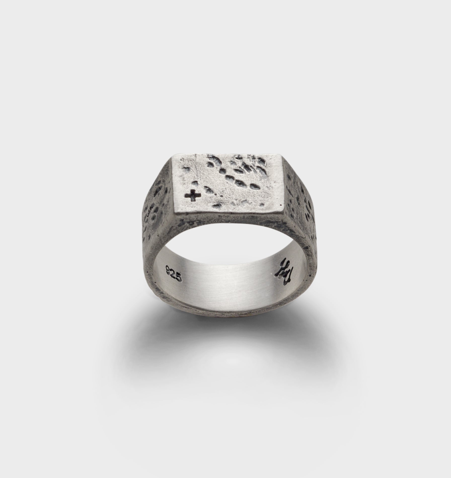 Distressed Signet Ring - Silver