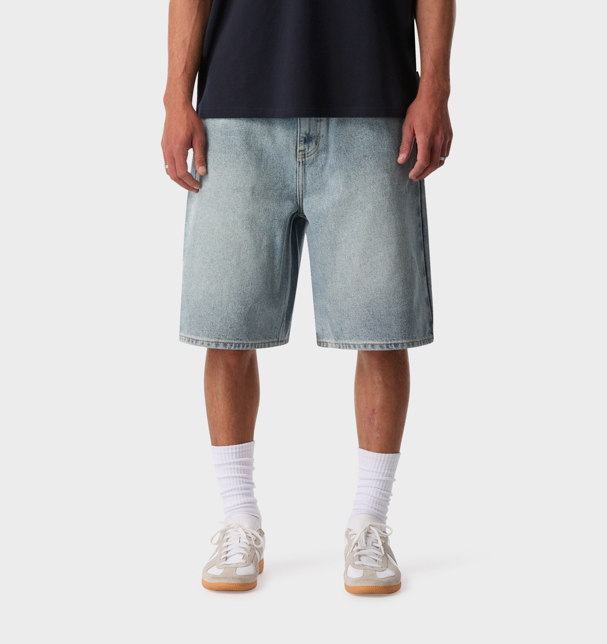Wyatt Denim Short - Grey Blue
