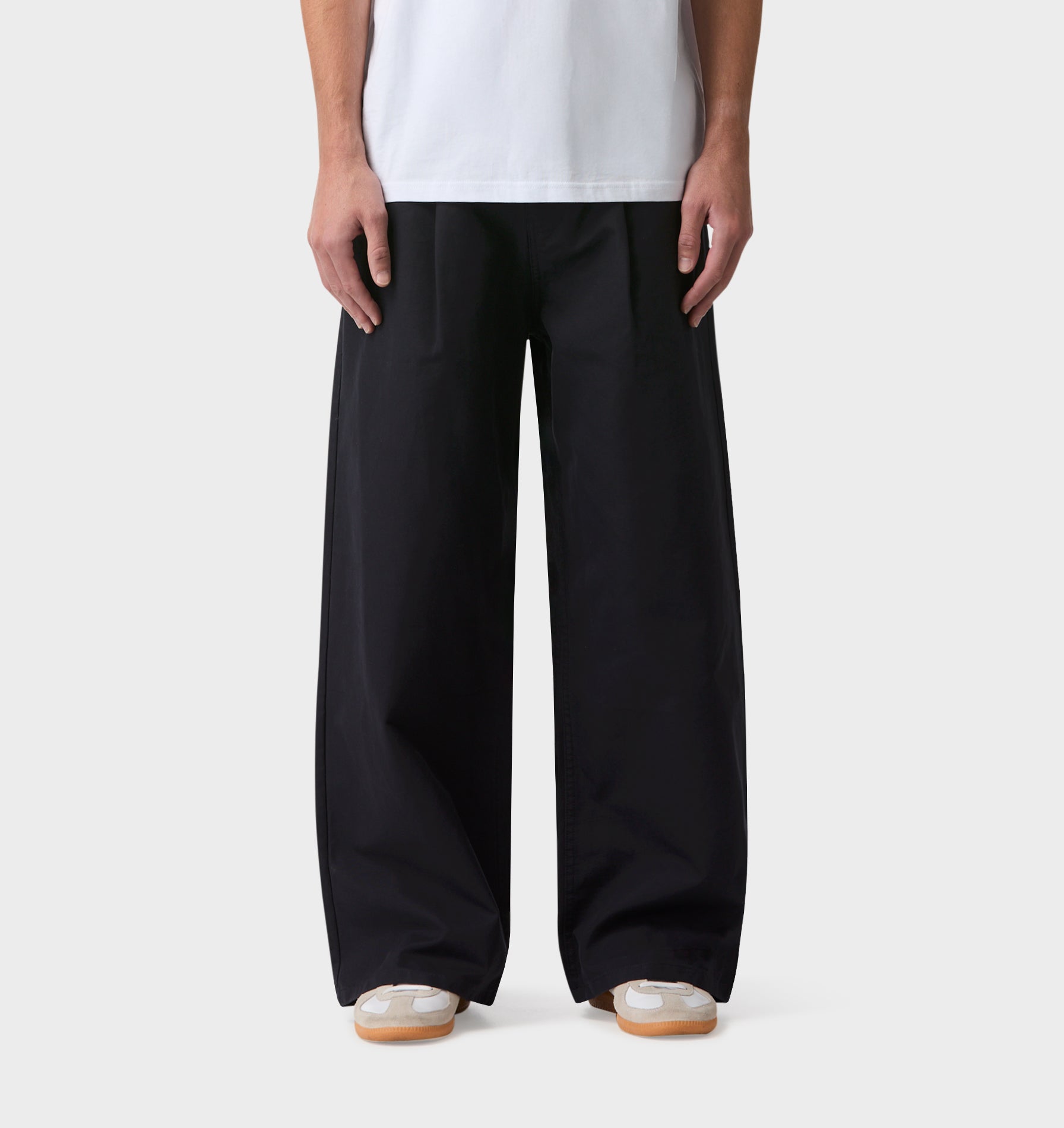Pleat Canvas Pant - Indigo