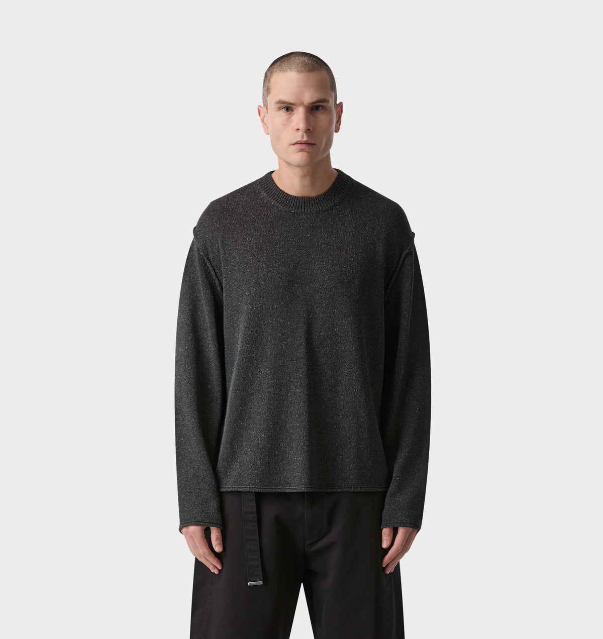 Decon Cropped Knit - Grey