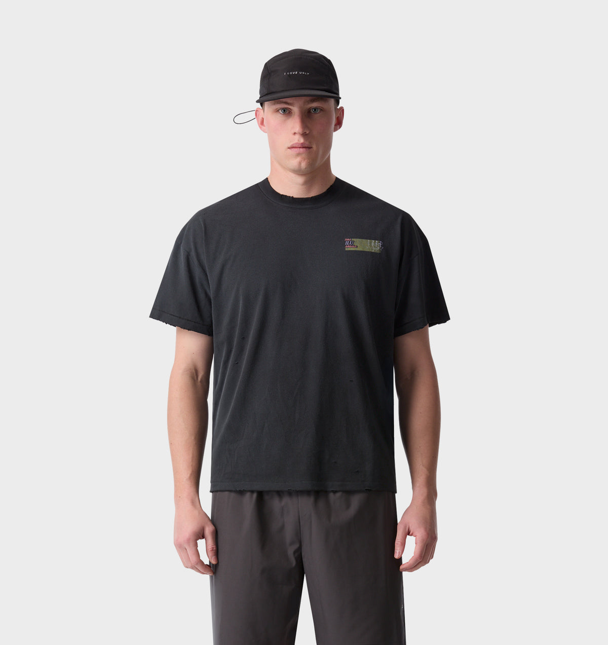 Athletics Cotton Active Crop Tee - Faded Black