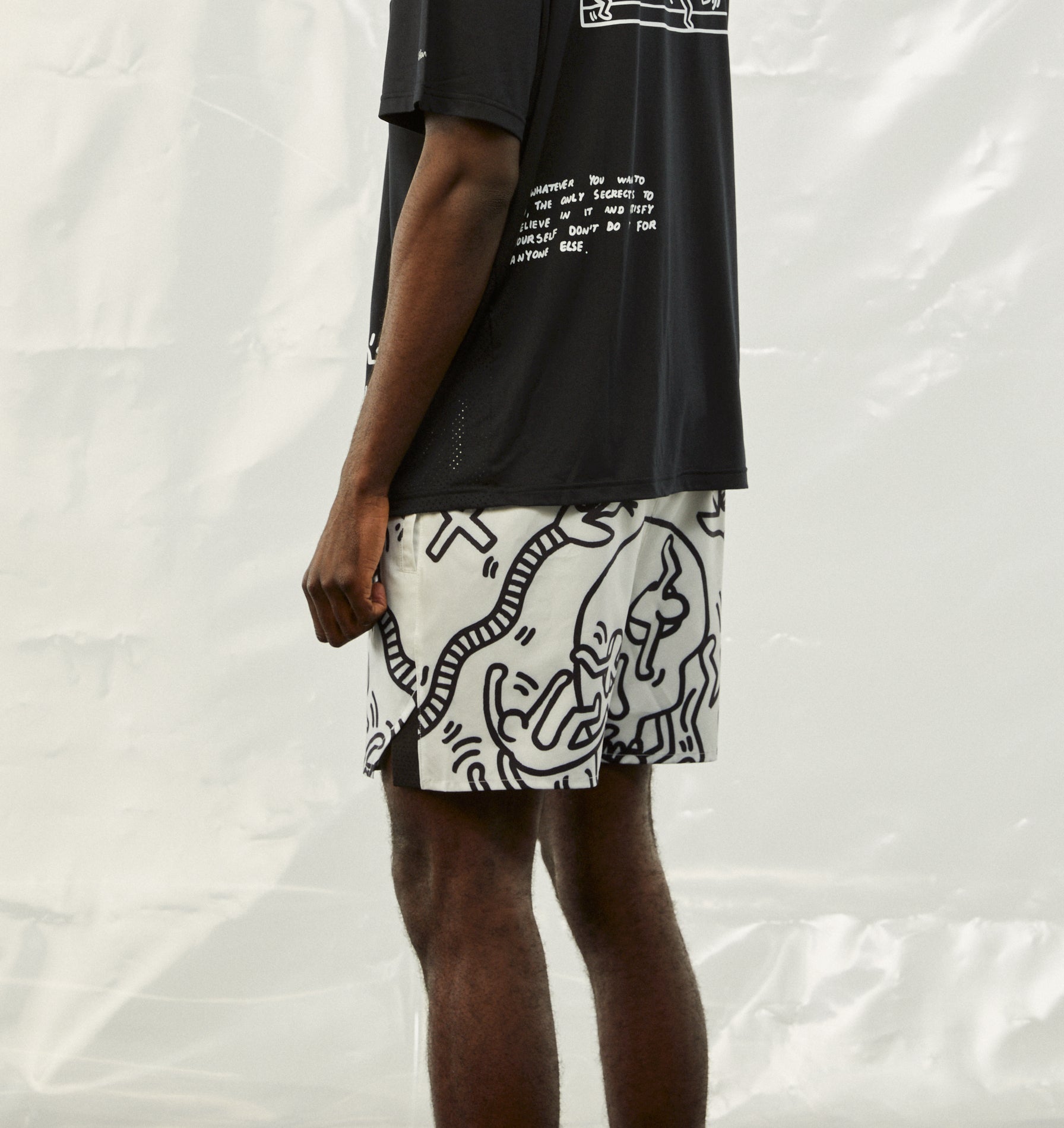 Keith Haring Chaos Active 5 Inch Short - Off White