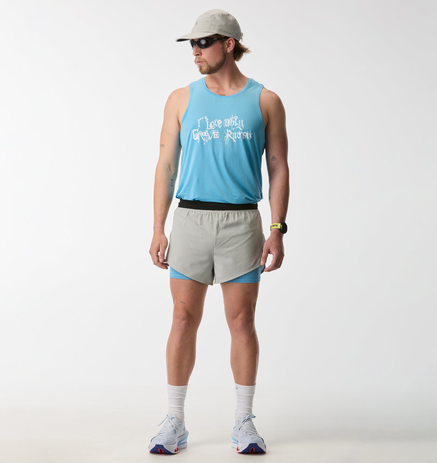 GR X ILU 3" Split Short - Grey