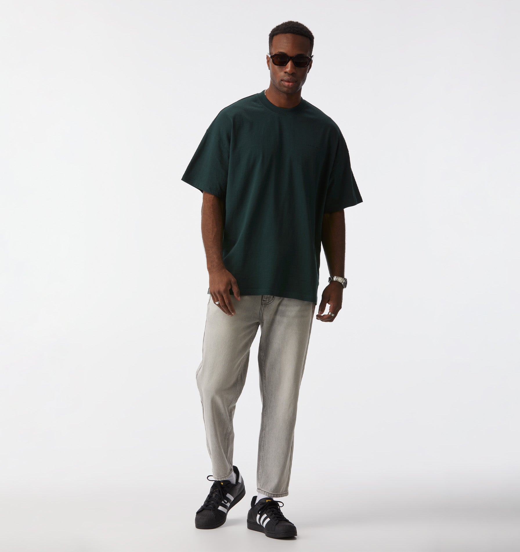 Cropped 90s Denim - Concrete