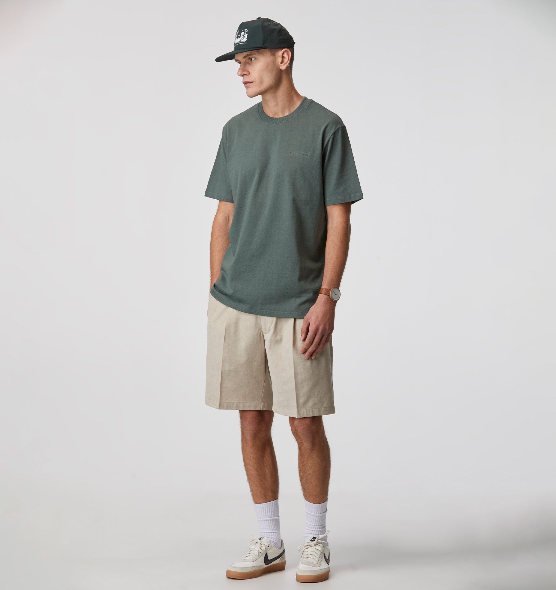 Quincy Pleated Short - Bone
