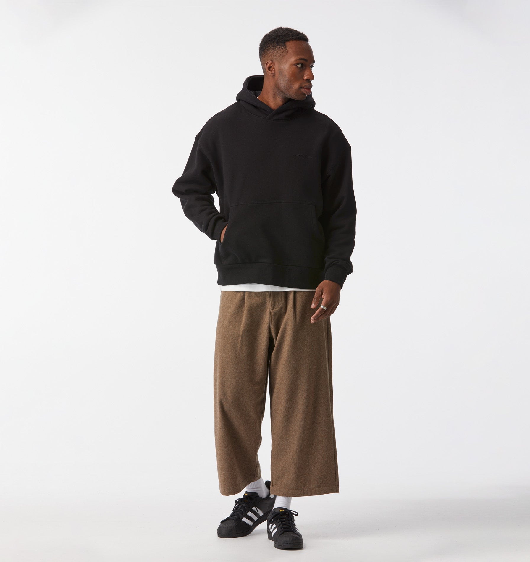 Enzo Cropped Hood - Black