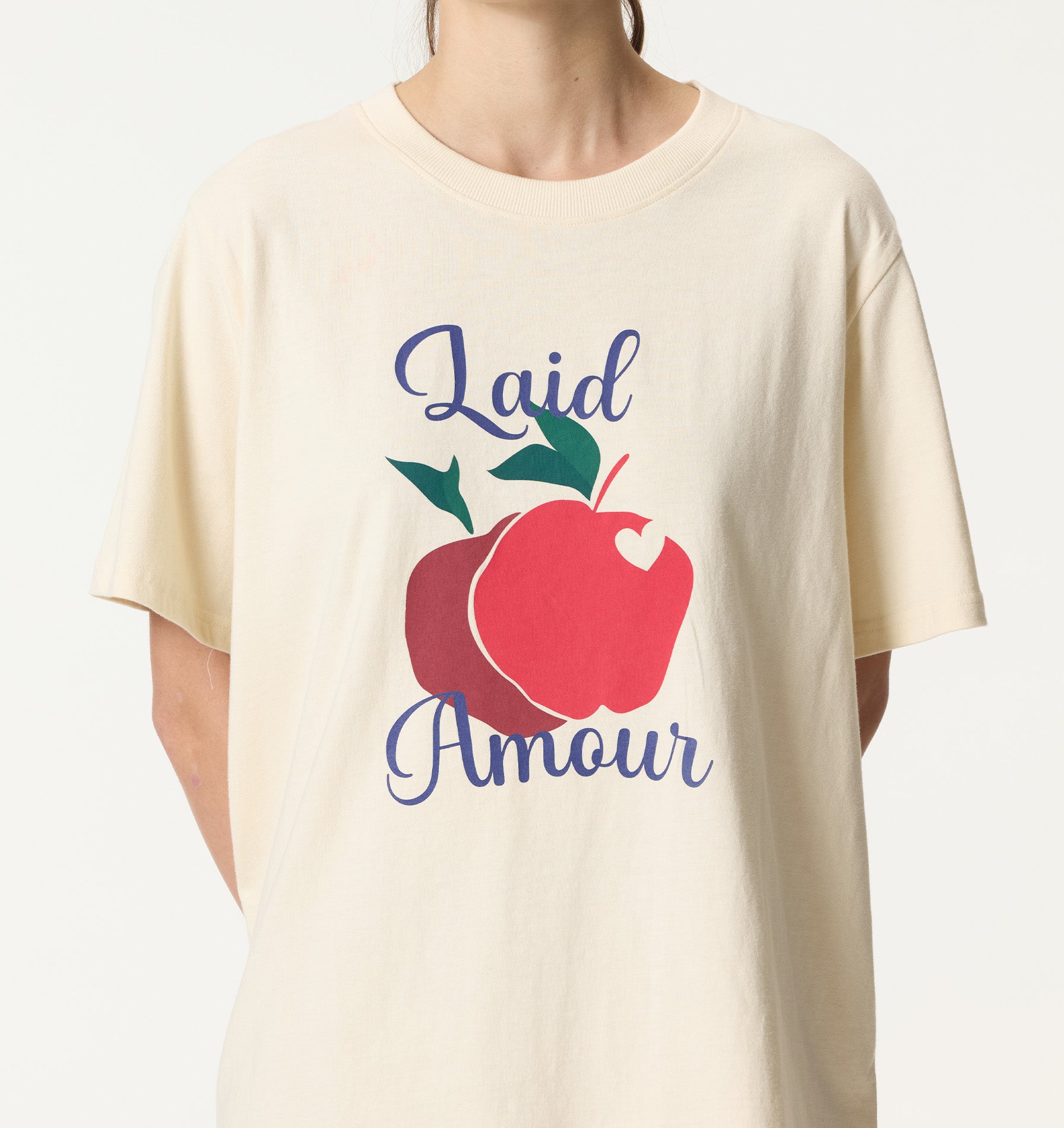 Apple Boxy Tee - Off White