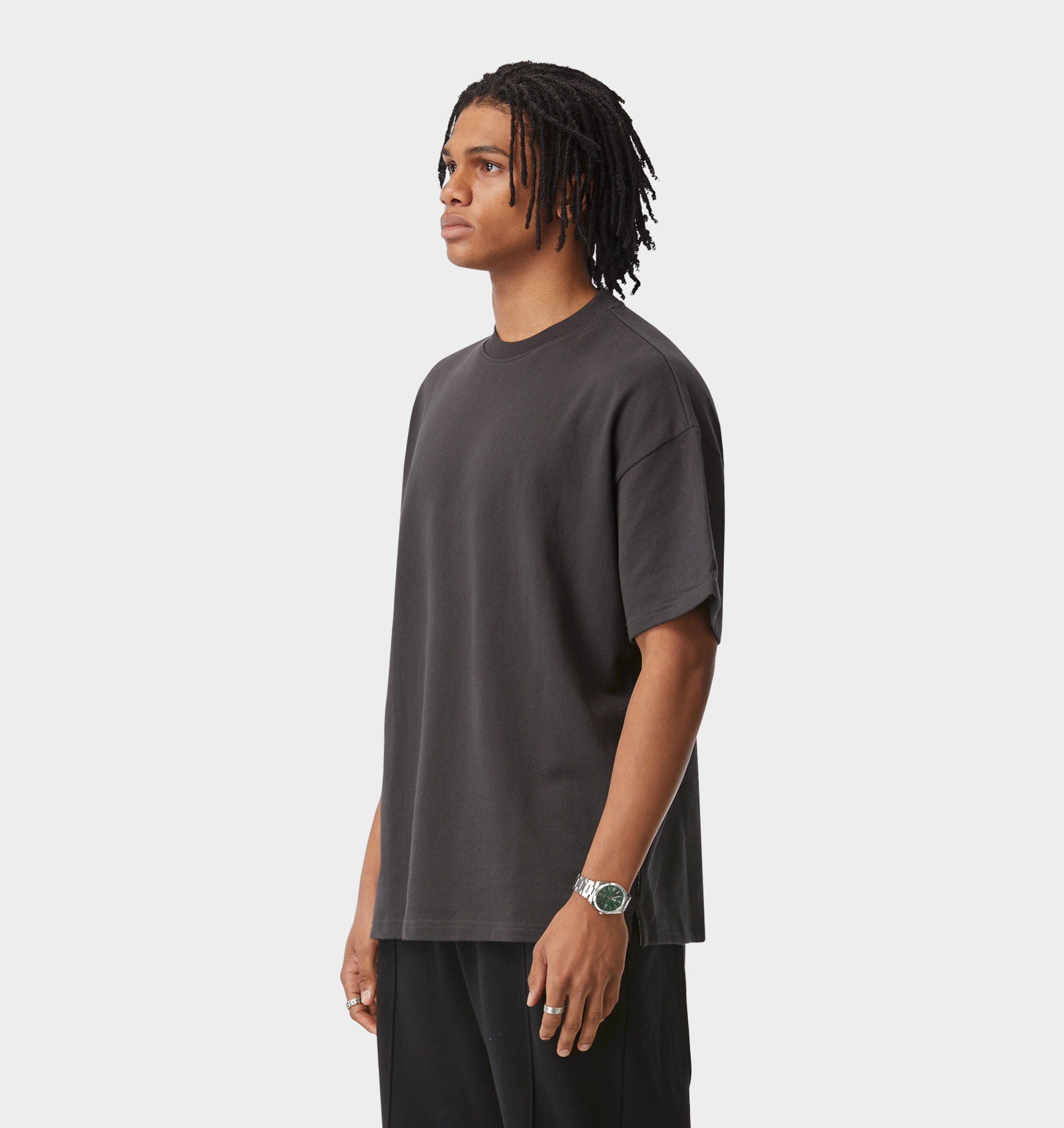 Heavy Box Tee - Charcoal