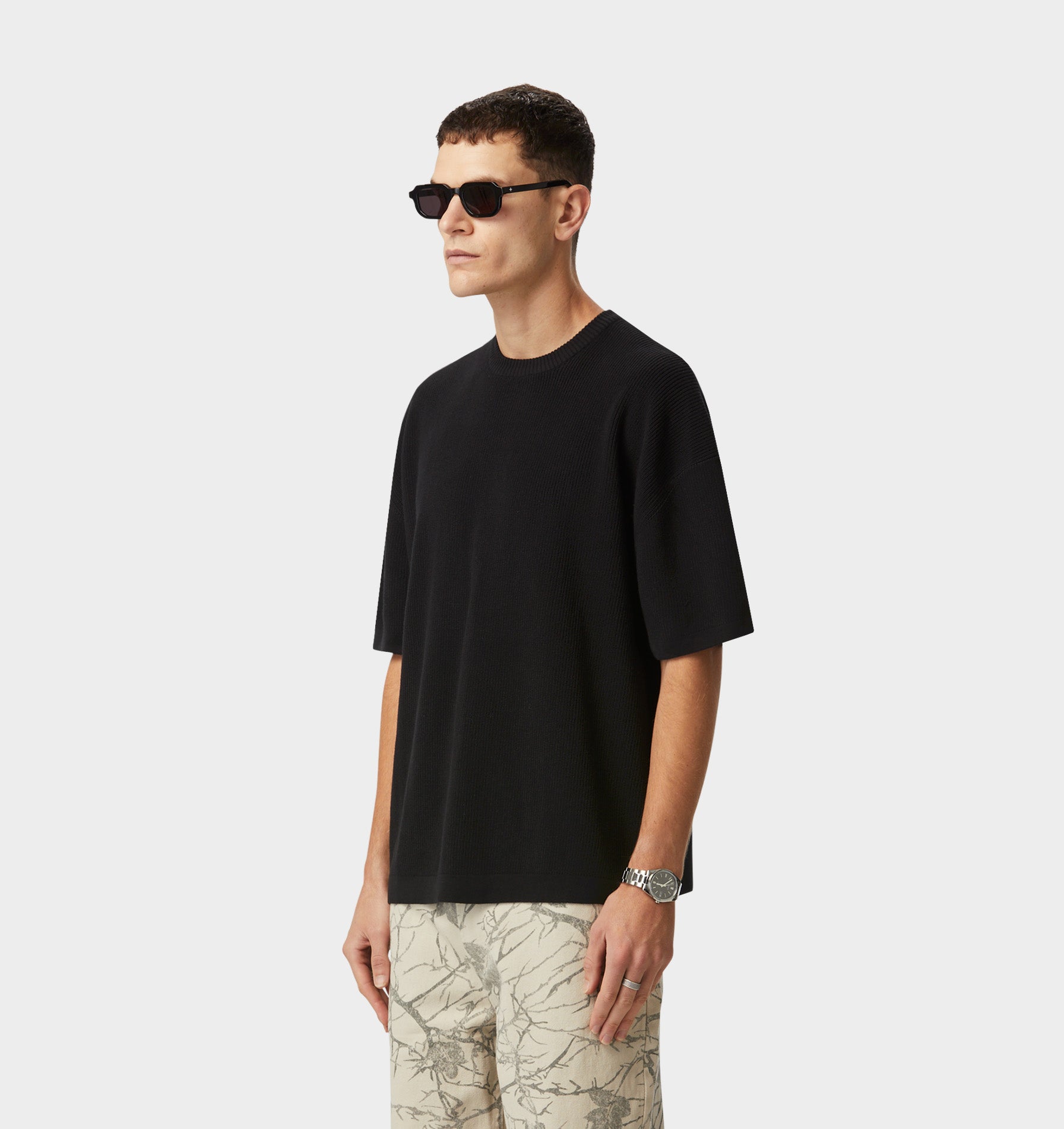 Knit Box Tee - Black