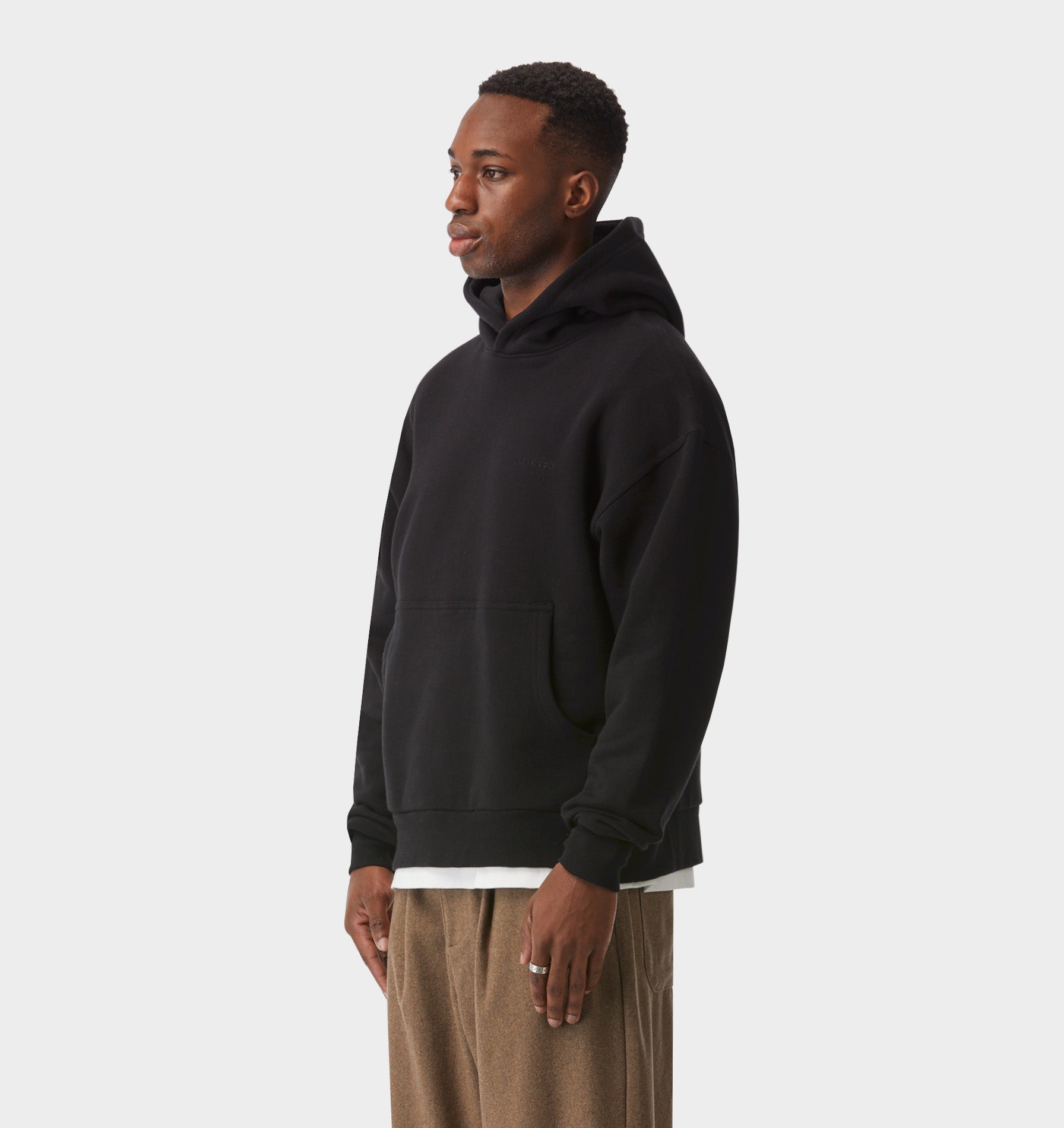 Enzo Cropped Hood - Black