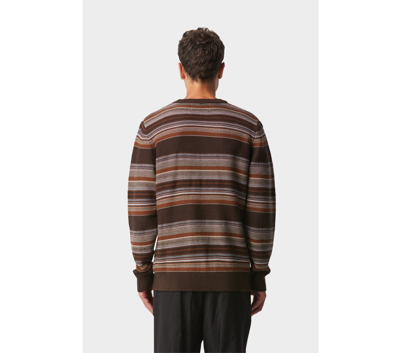 Stripe Alza Sweater - Brown/Blue