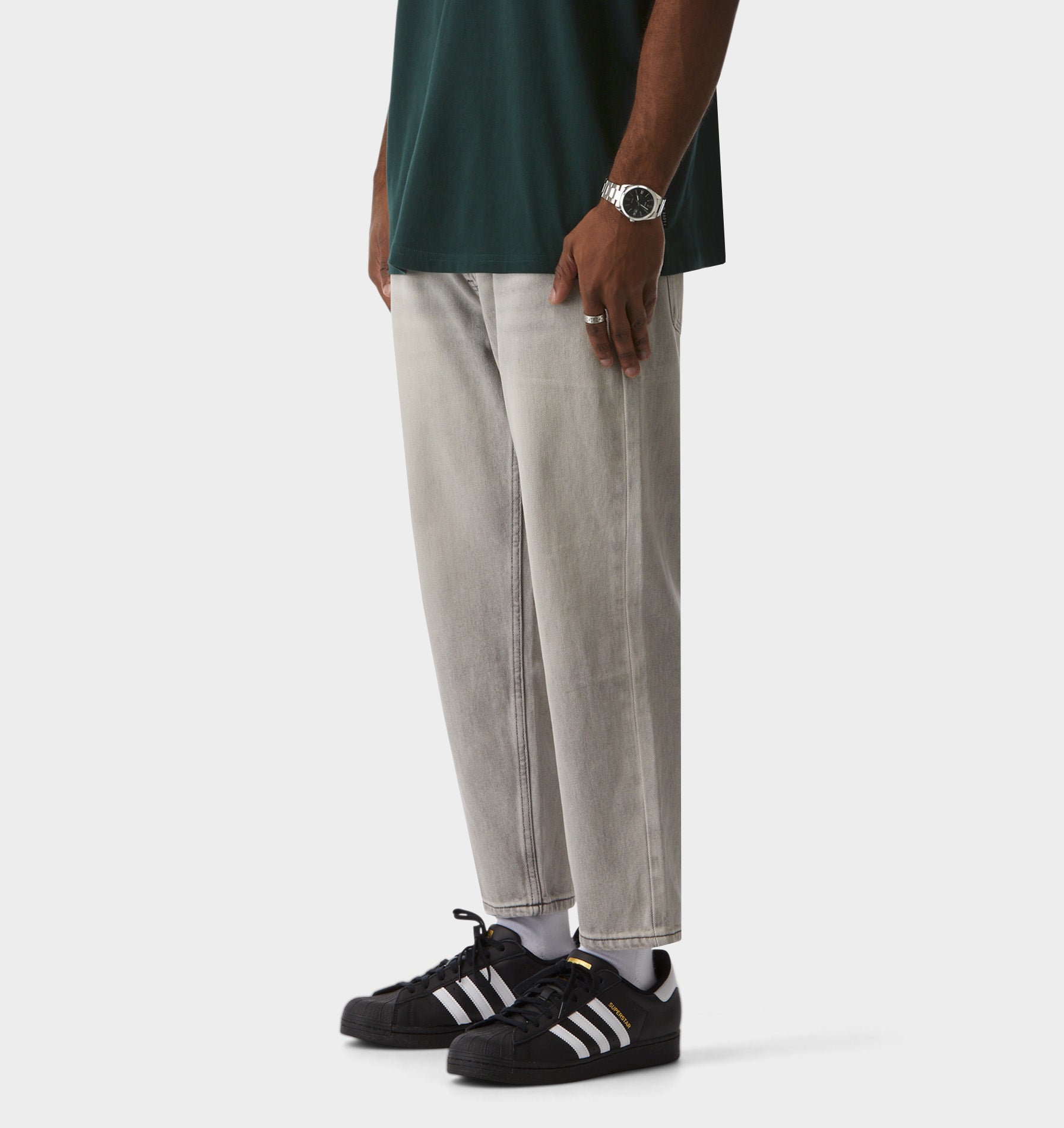 Cropped 90s Denim - Concrete