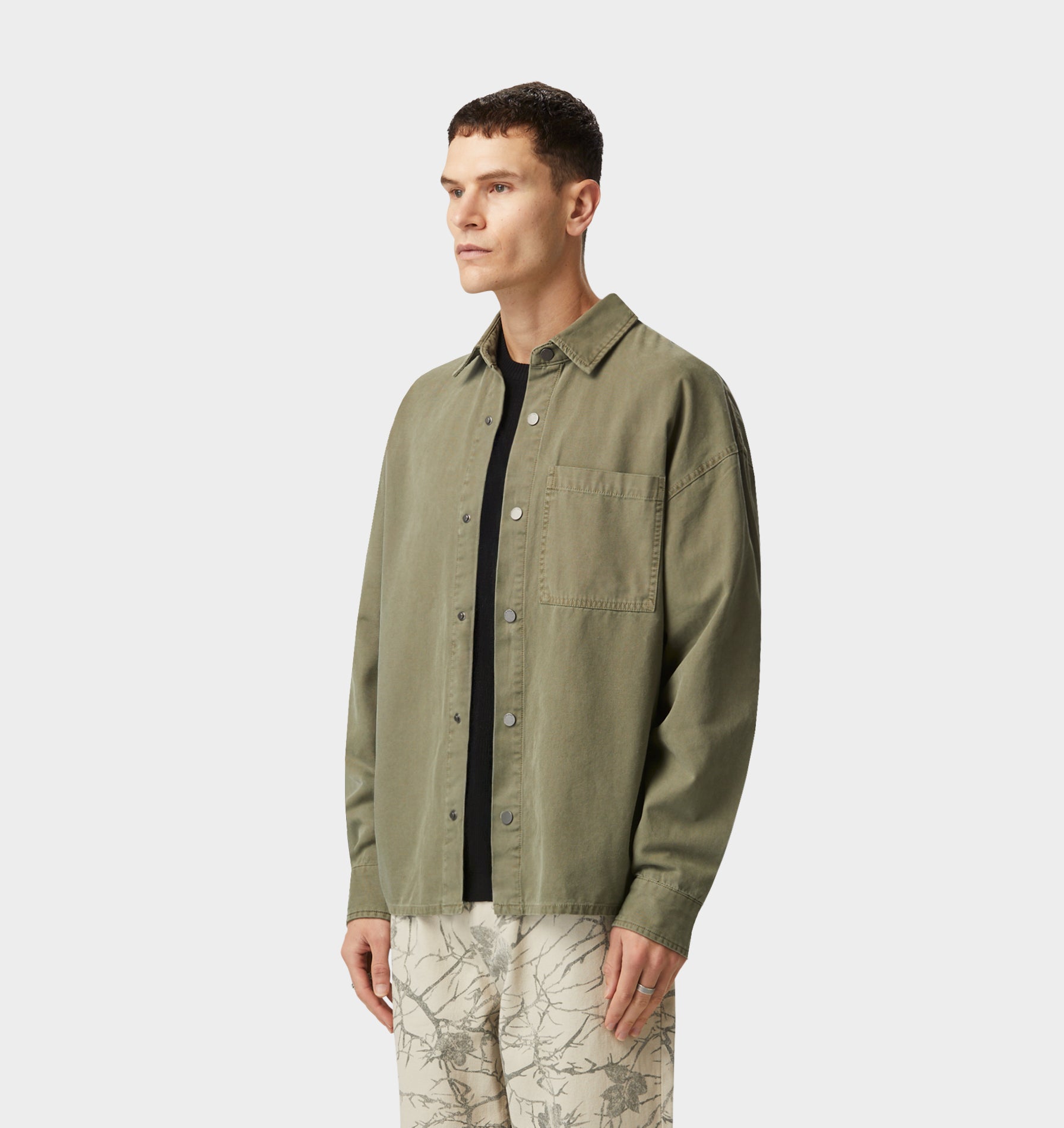 Canvas Overshirt - Washed Moss