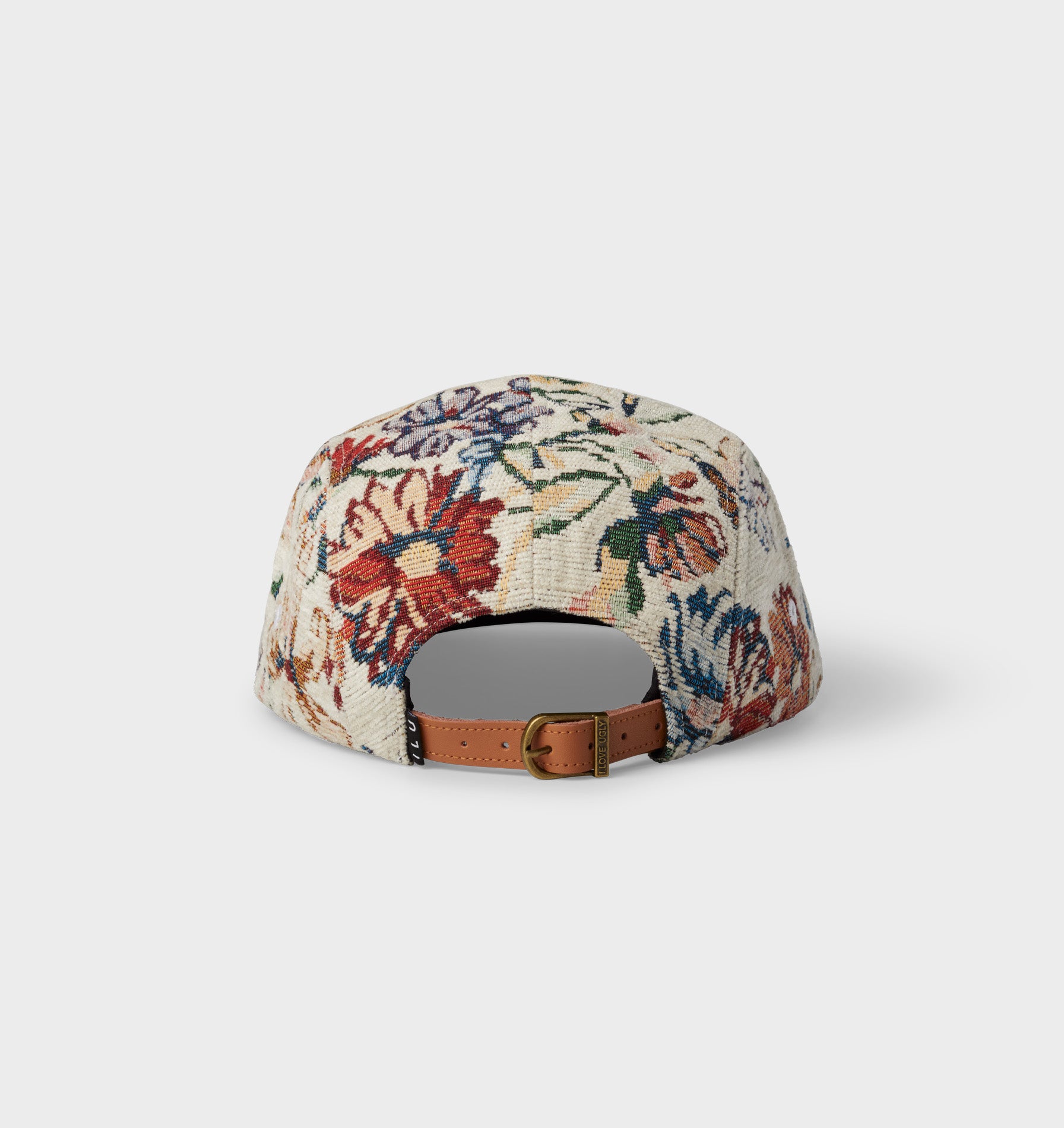 5 Panel Cap - Cream Floral