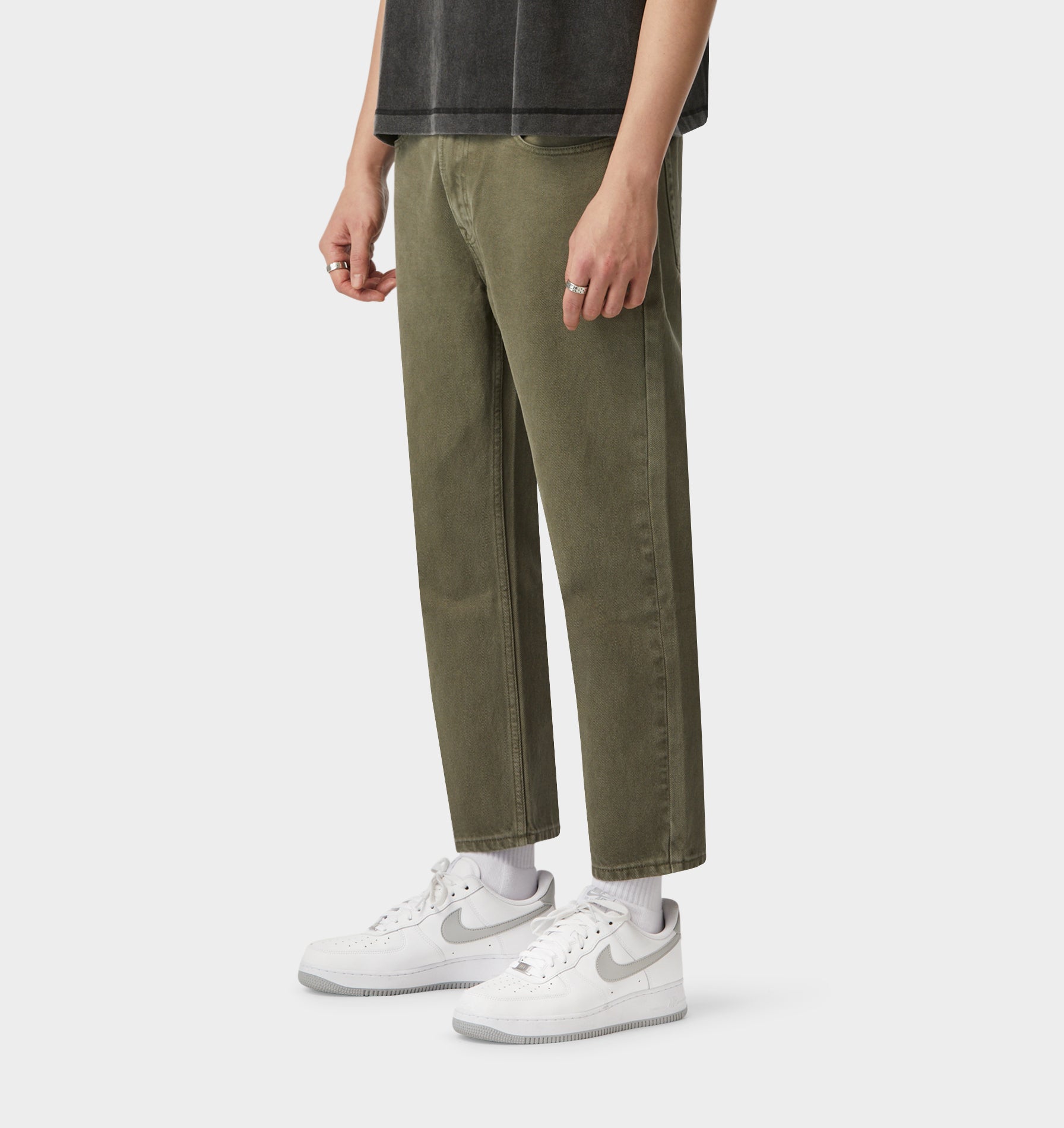 Cropped 90s Denim - Moss