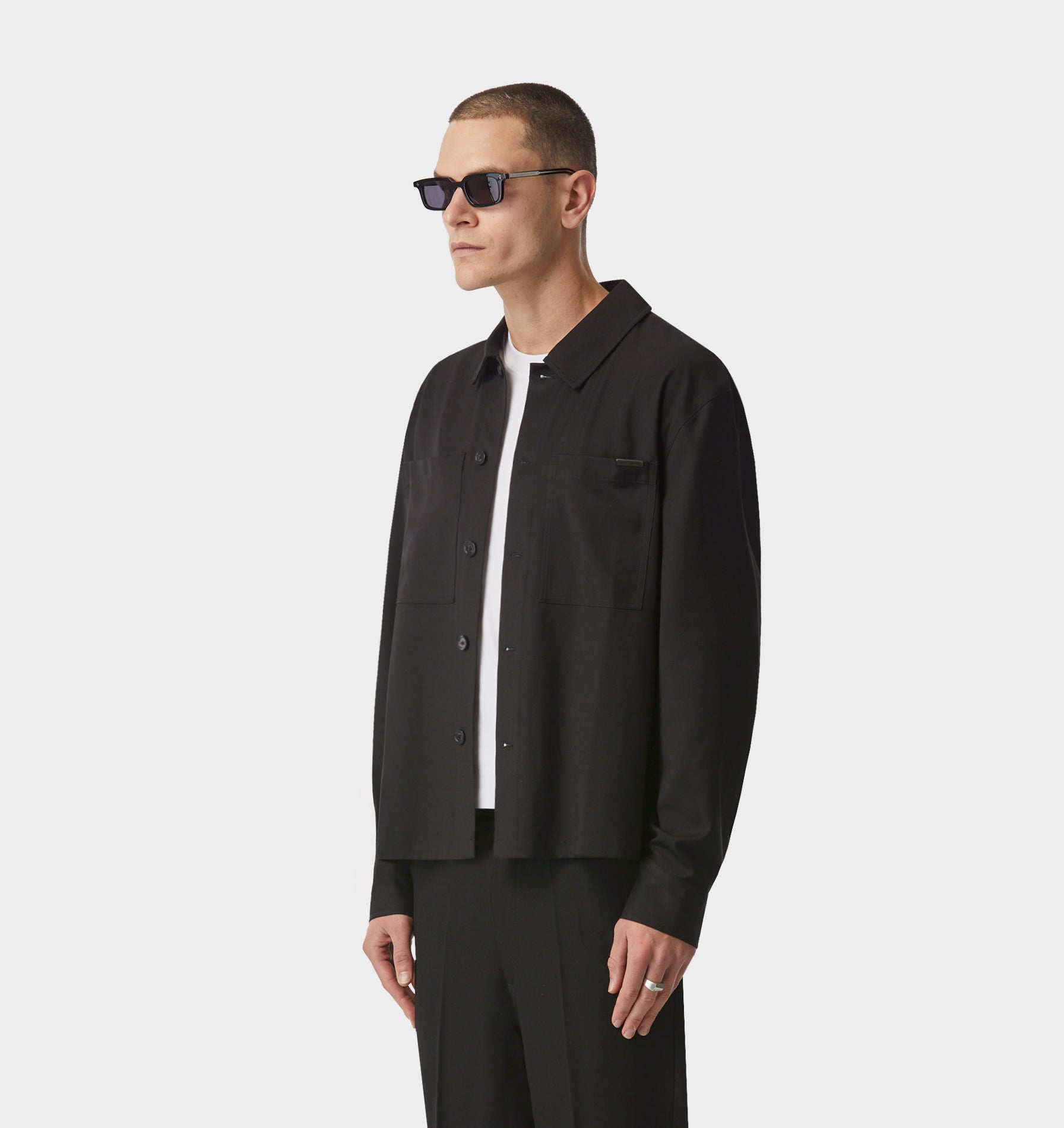 Tailored Overshirt - Black