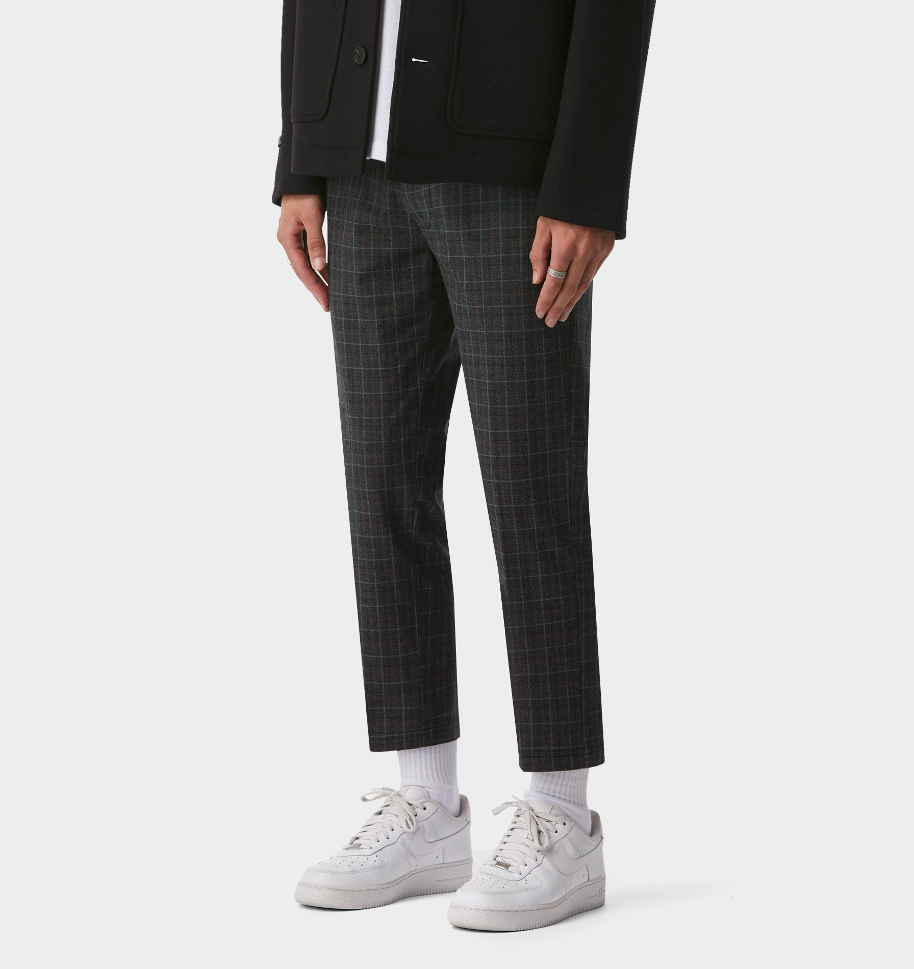 Slim Kobe Pant - Charcoal/Green Check