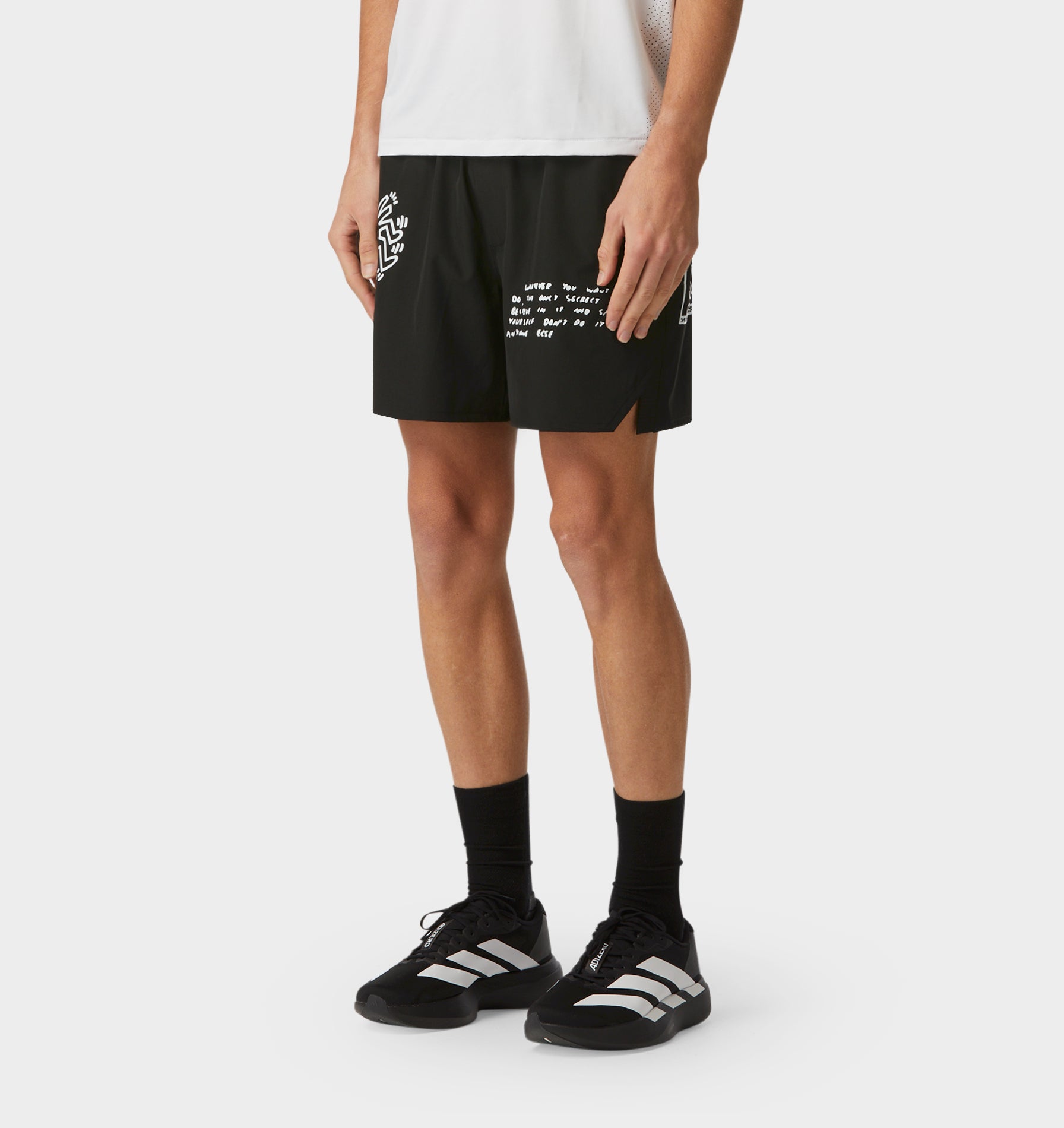 Keith Haring Whatever Active 5 Inch Short - Black