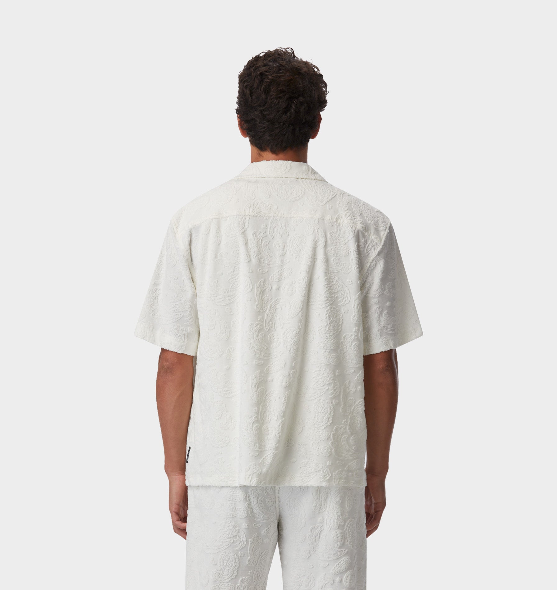 Box Cuban Collar Towel SS Shirt - Off White