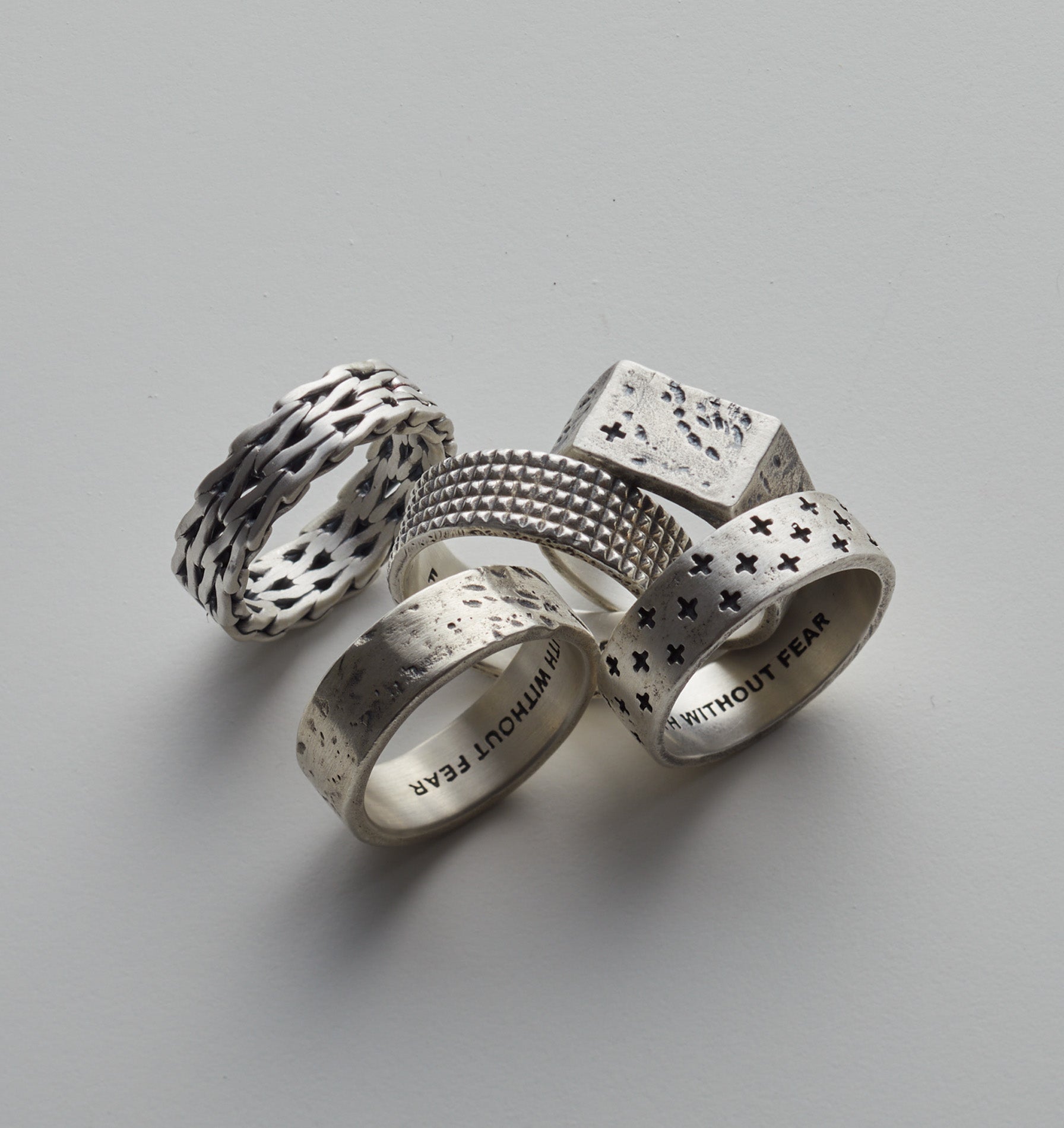 Distressed Signet Ring - Silver