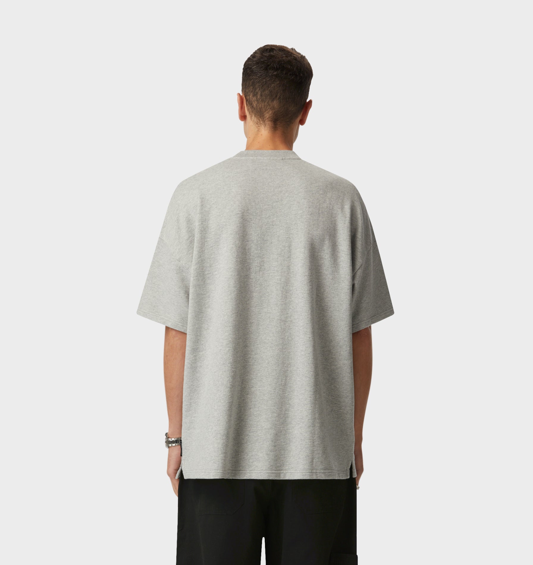 Applique Heavy Box Tee - Vintage Grey