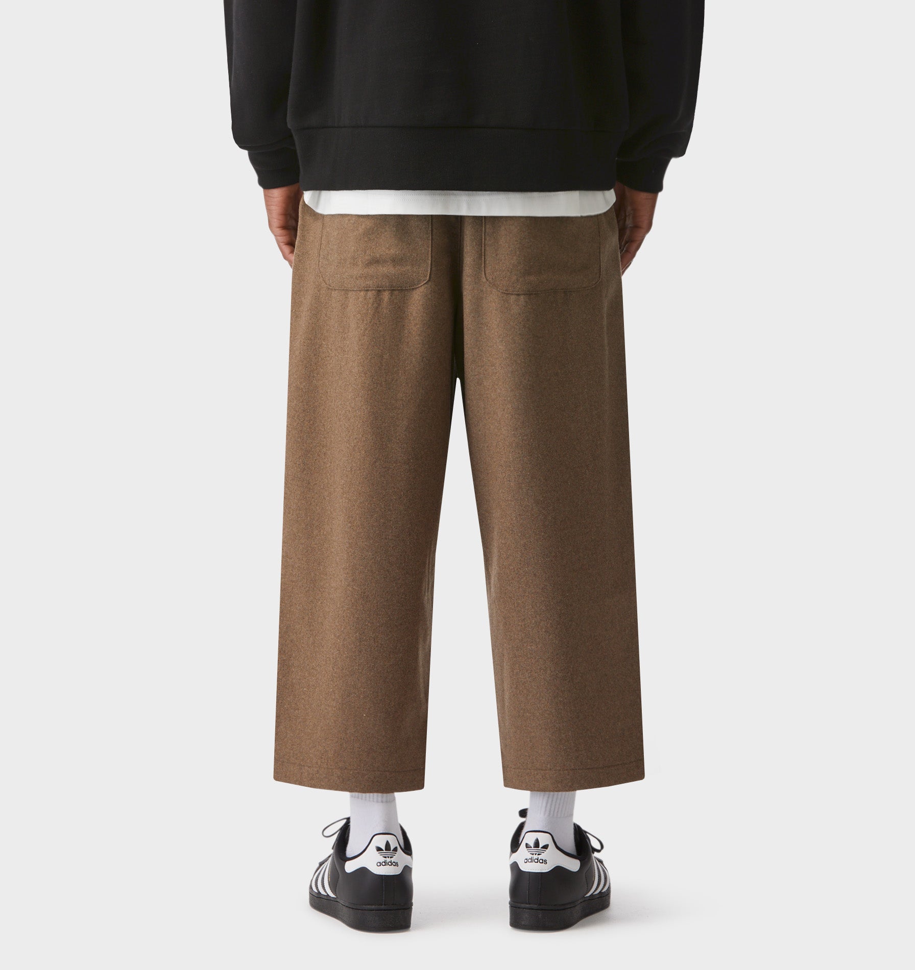 Kent Cropped Wool Pant - Mushroom