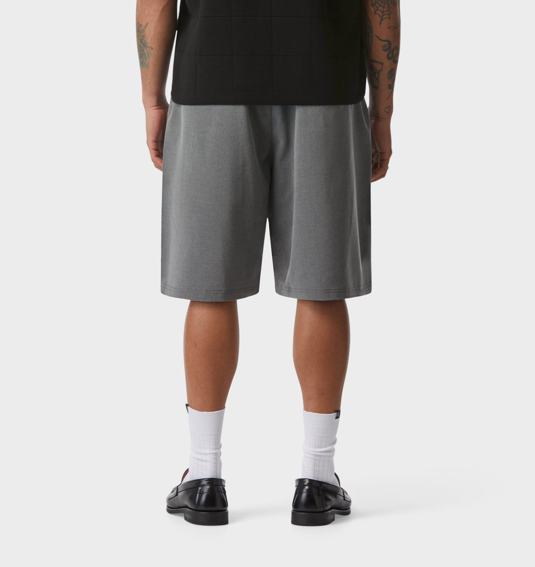 Alby Pleated Short - Grey Marle