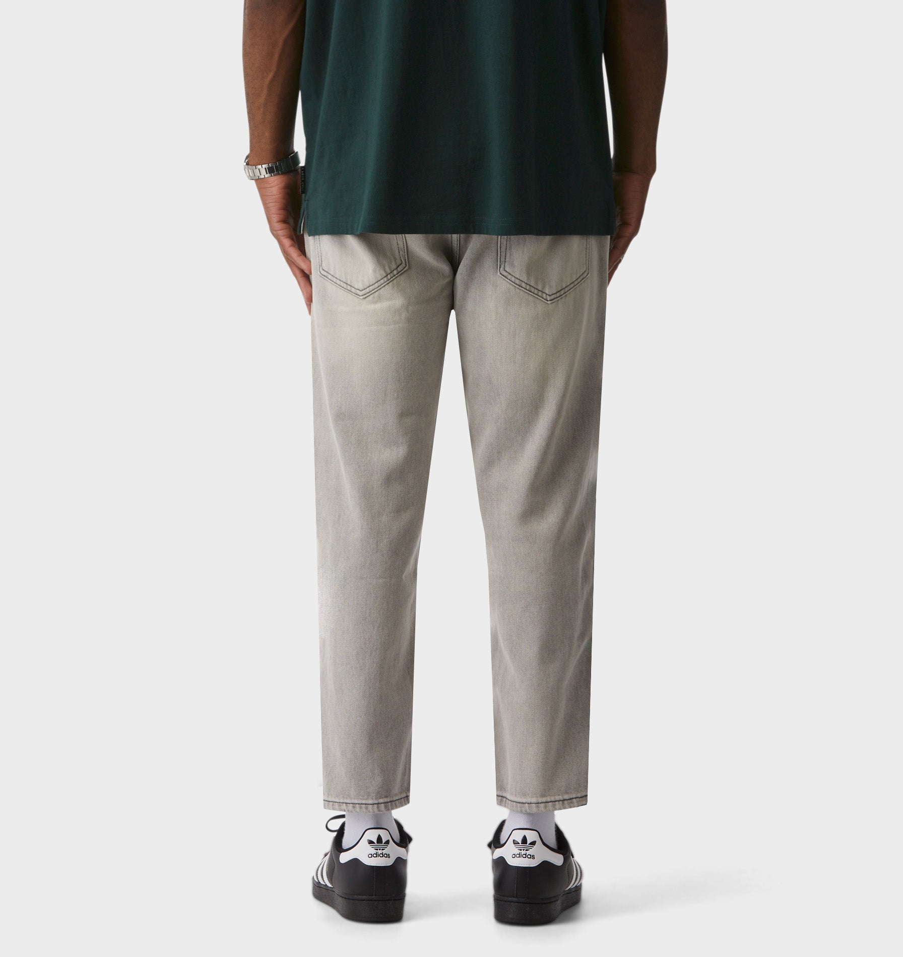 Cropped 90s Denim - Concrete