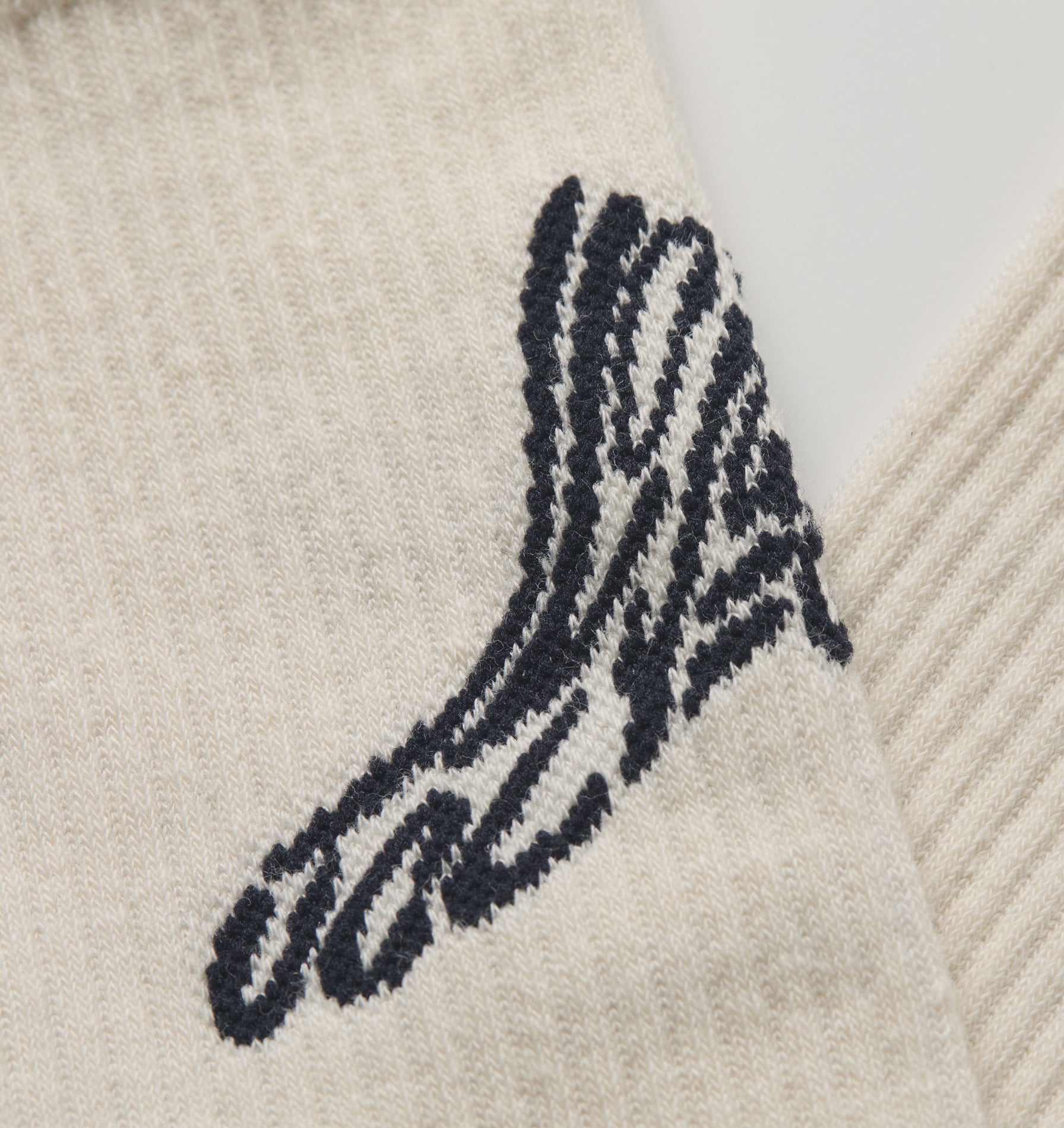 Quality Goods Basic Sock - Off White/Navy