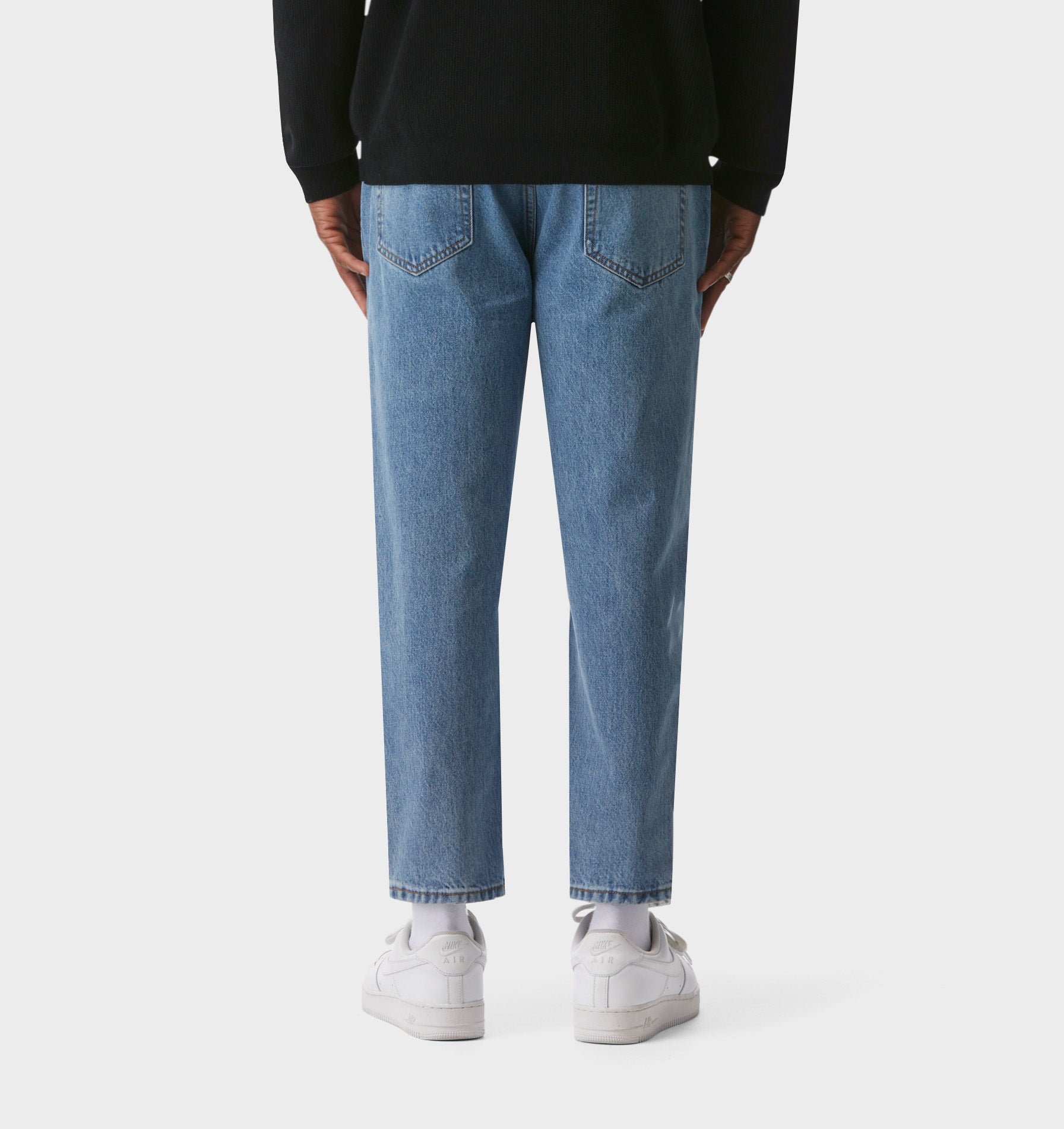Cropped 90s Denim - Washed Vintage Blue