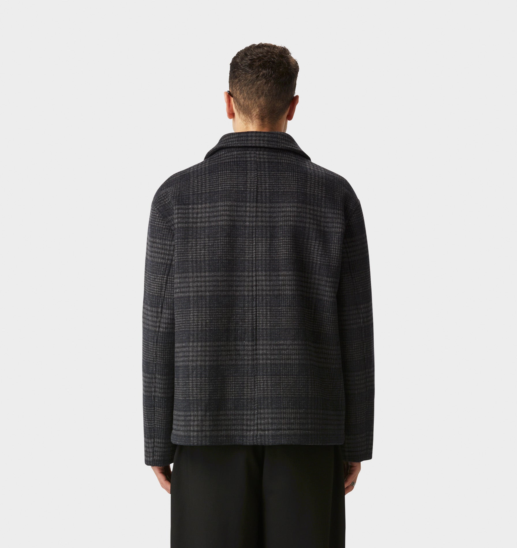 Carson Wool Jacket - Navy Check