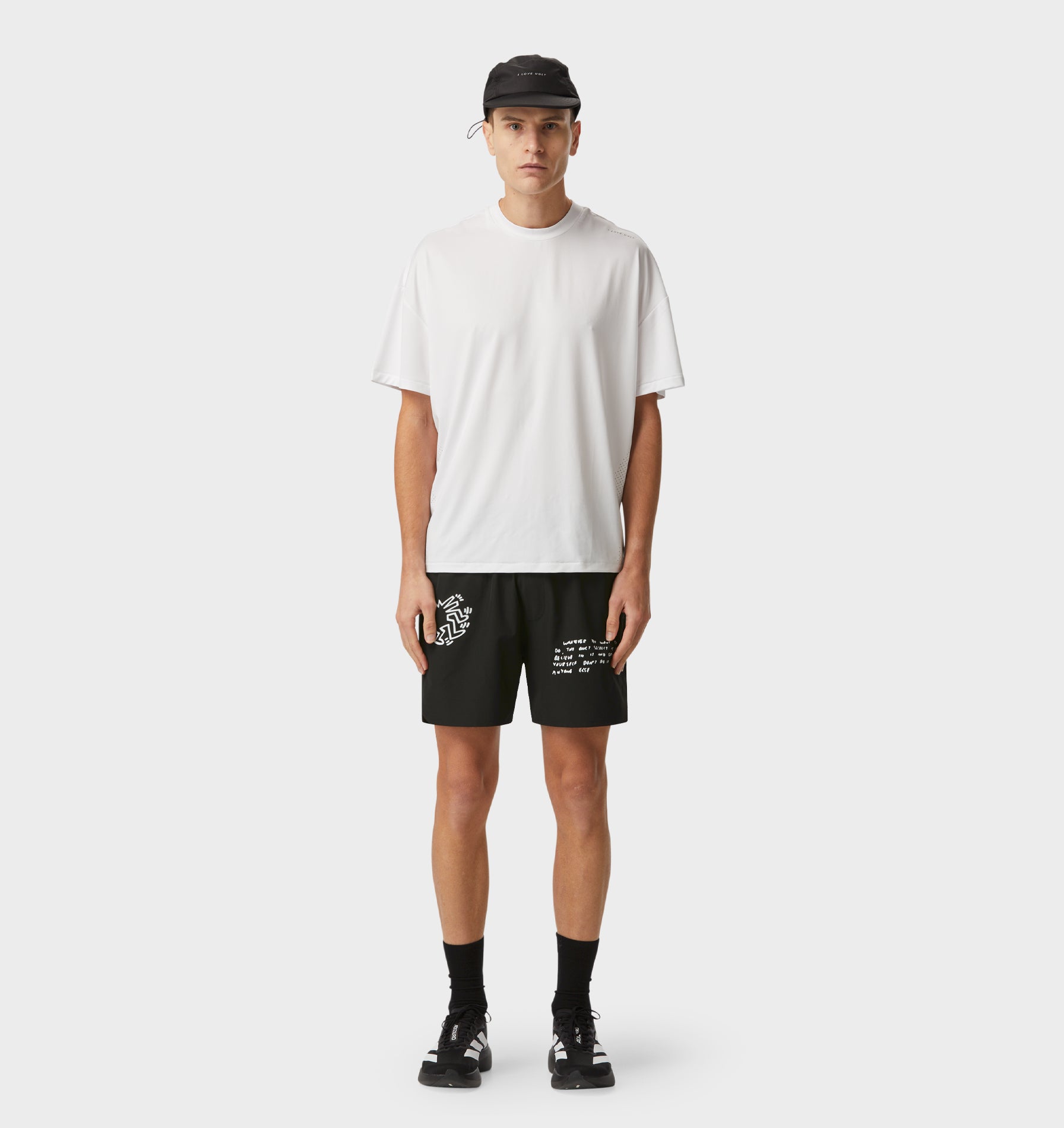 Keith Haring Whatever Active 5 Inch Short - Black