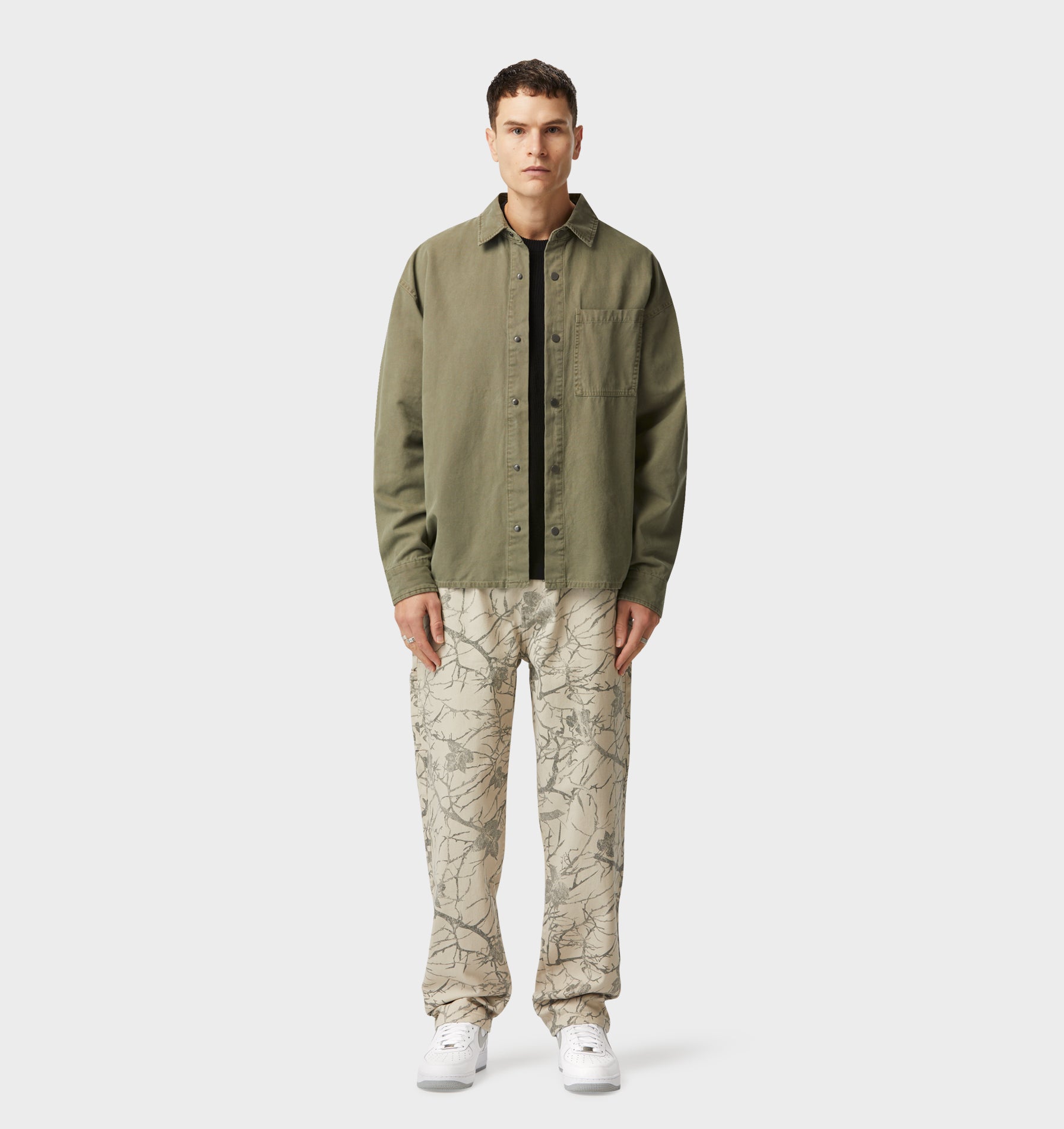 Canvas Overshirt - Washed Moss