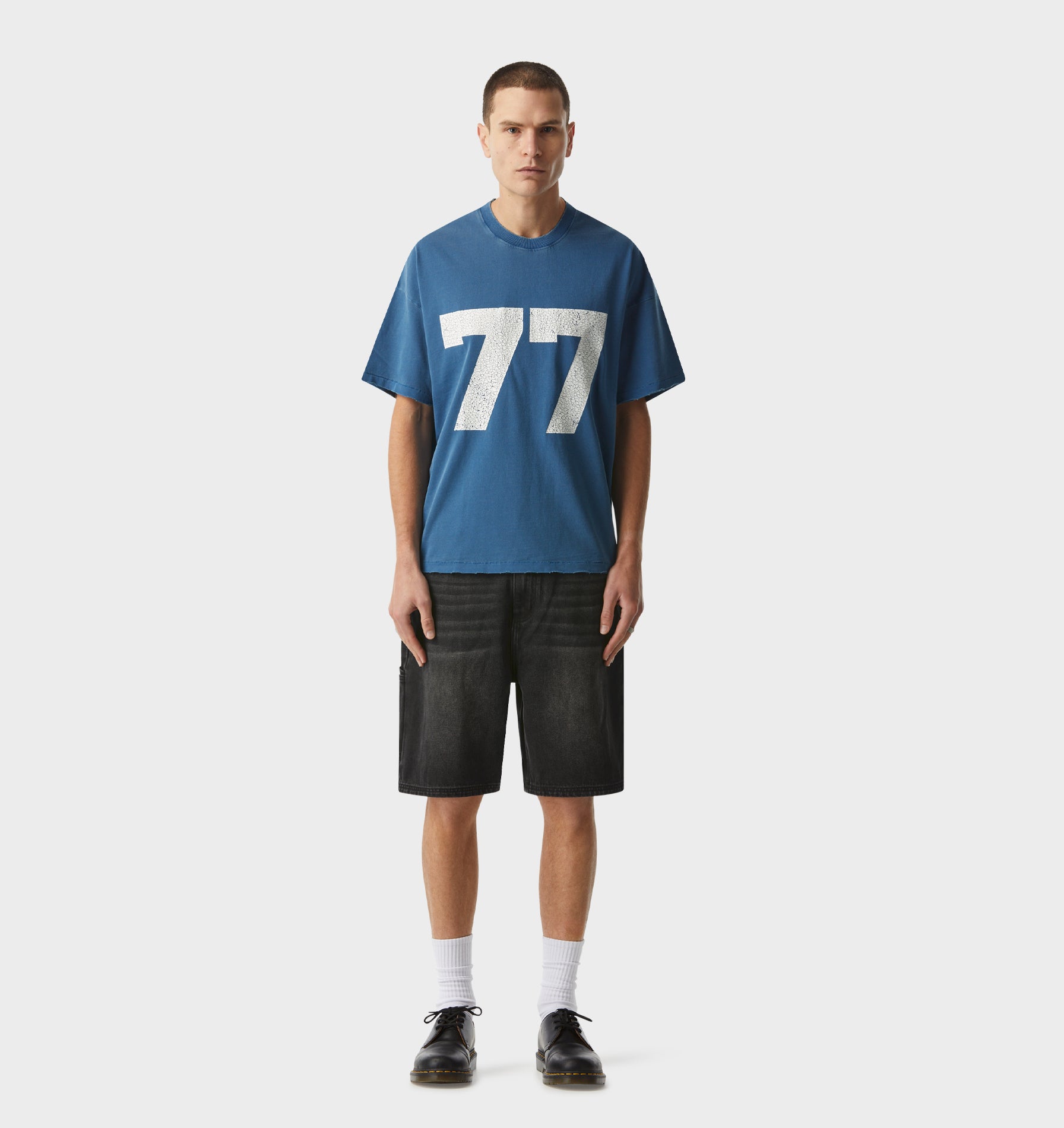 77 Lewi Tee - Washed Cobalt