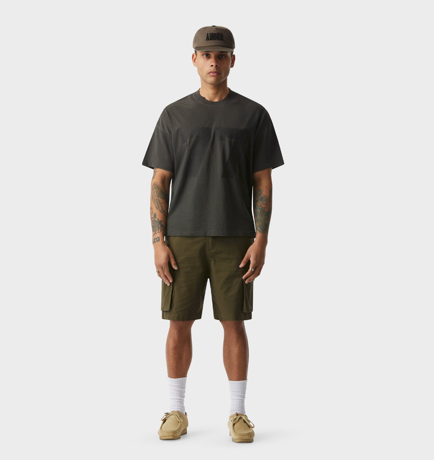 77 Lewi Tee - Washed Black