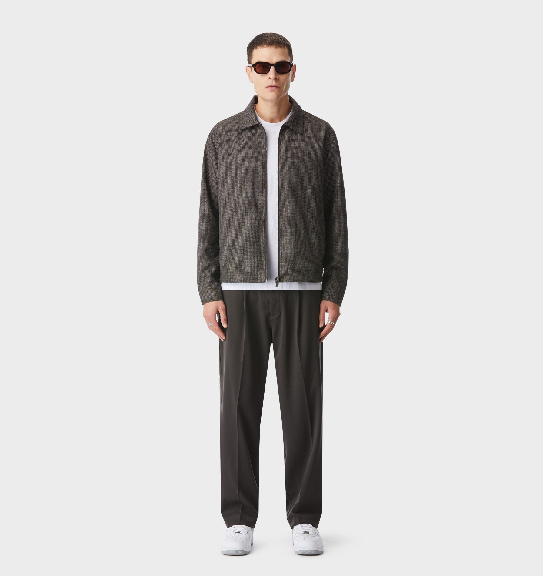 Wool Check Poker Jacket - Anchor Check