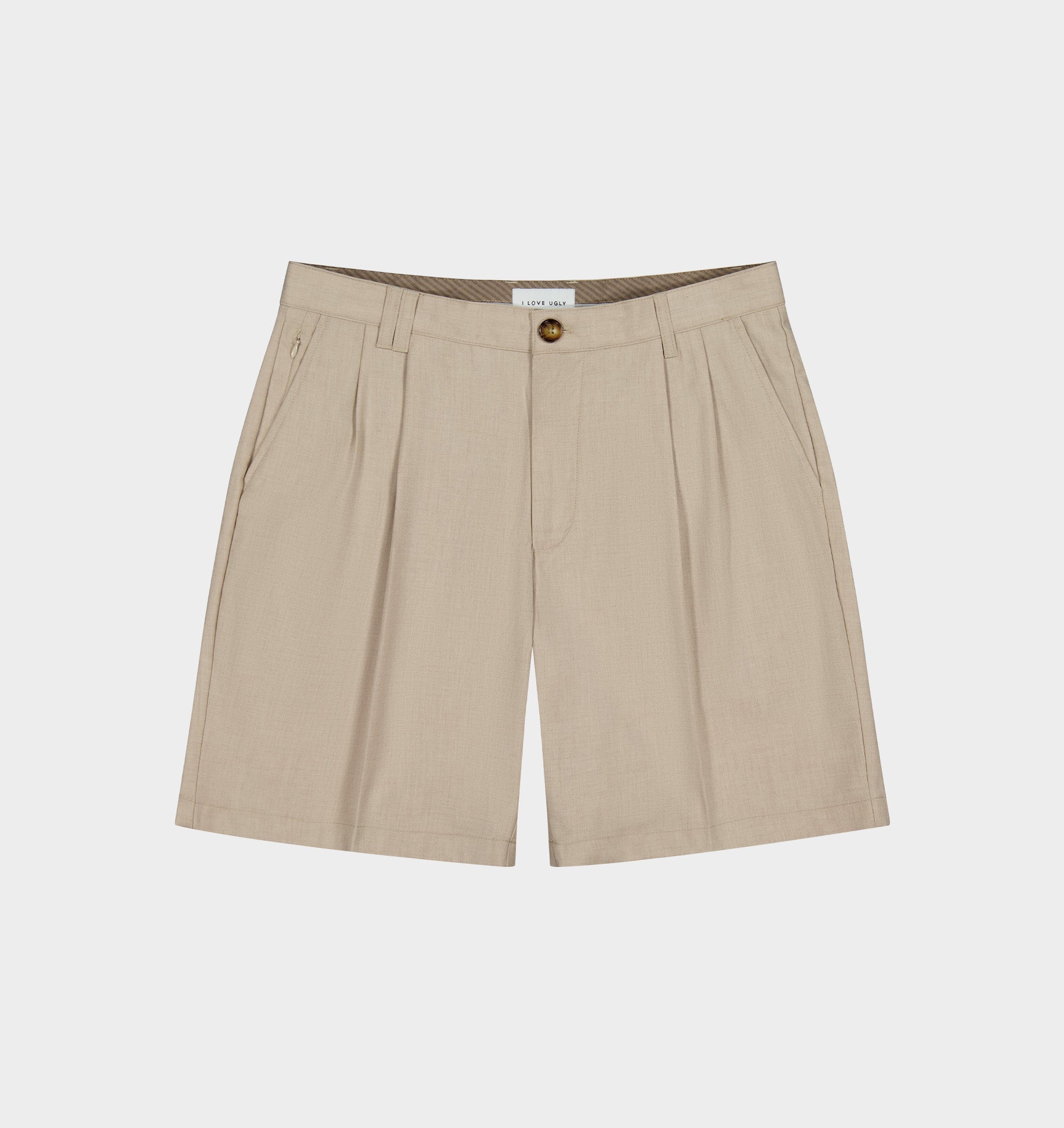 Quincy Pleated Short - Bone